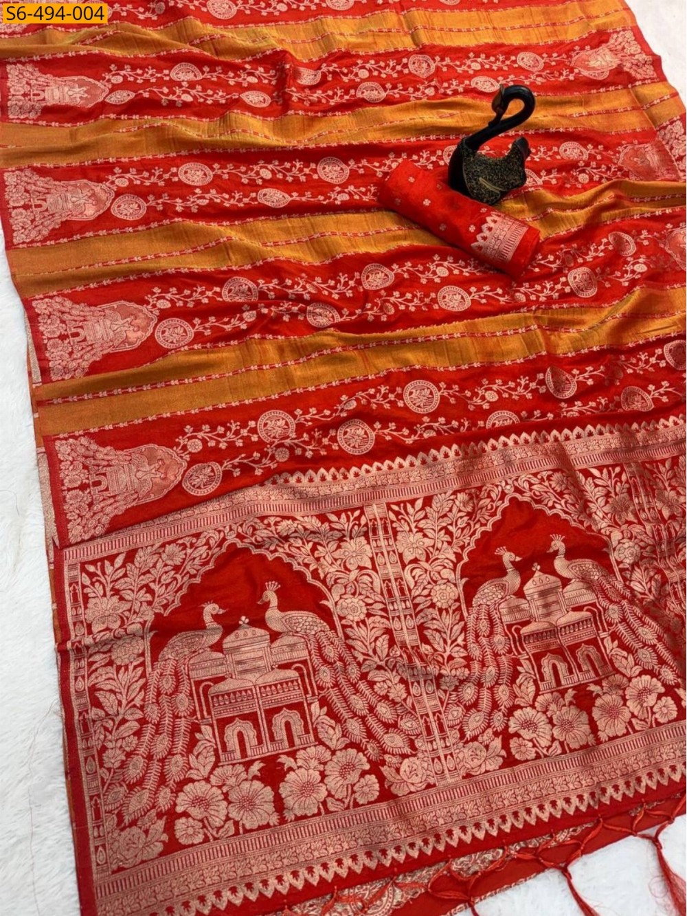 Chinya Tissue Georgette Silk Saree