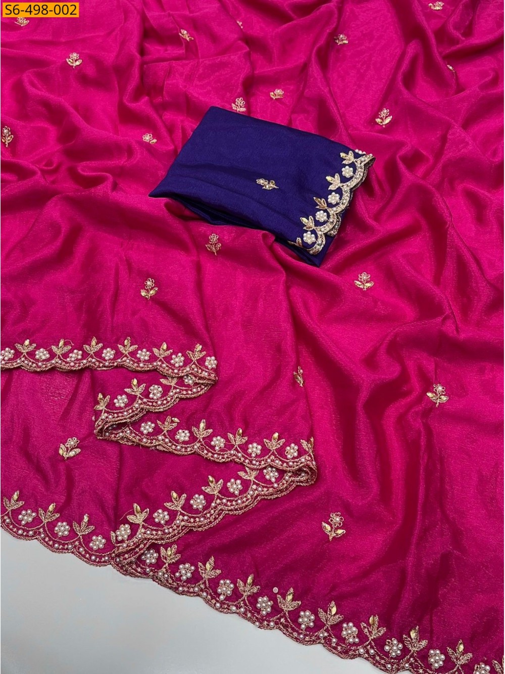  Fancy chinon saree
