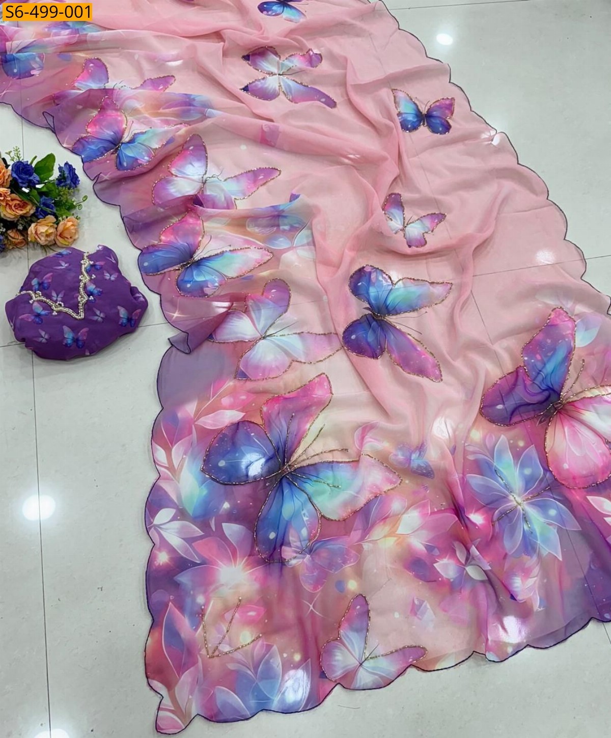 Fancy Soft  smooth Chiffon Saree