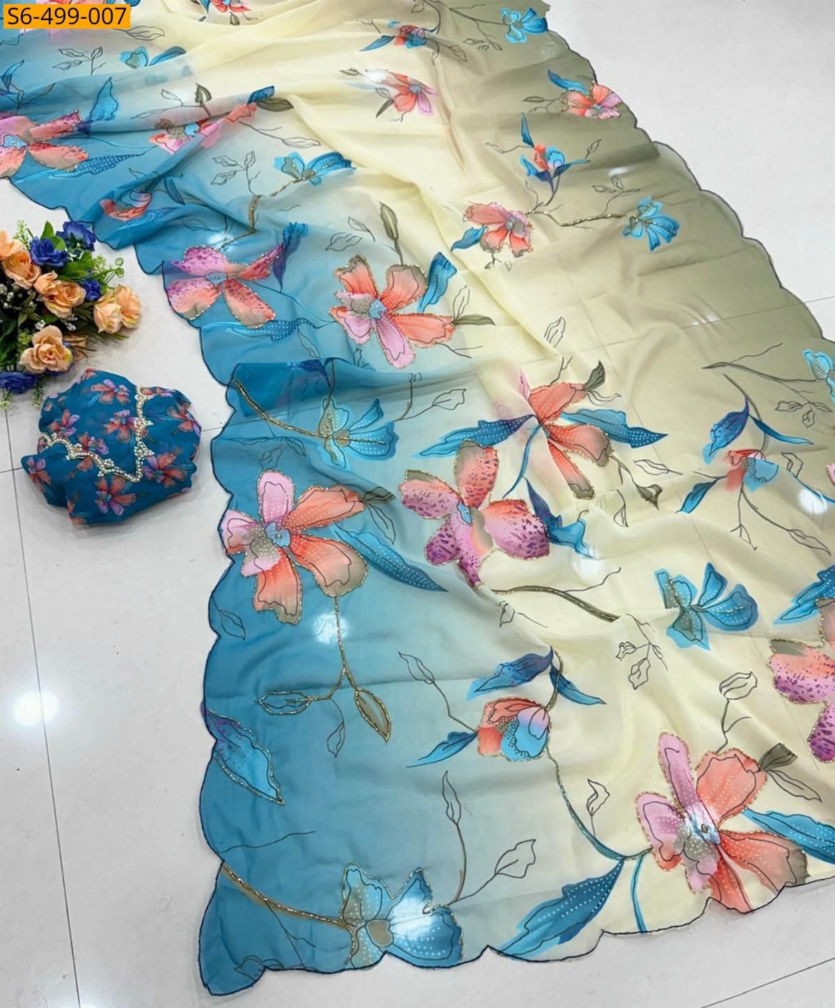 Fancy Soft  smooth Chiffon Saree