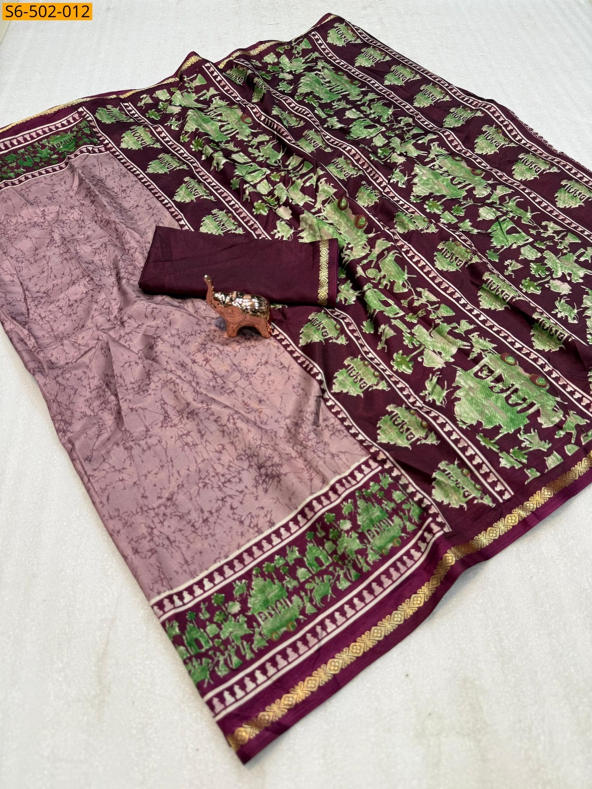 Onion Pink Fancy Dola Silk saree