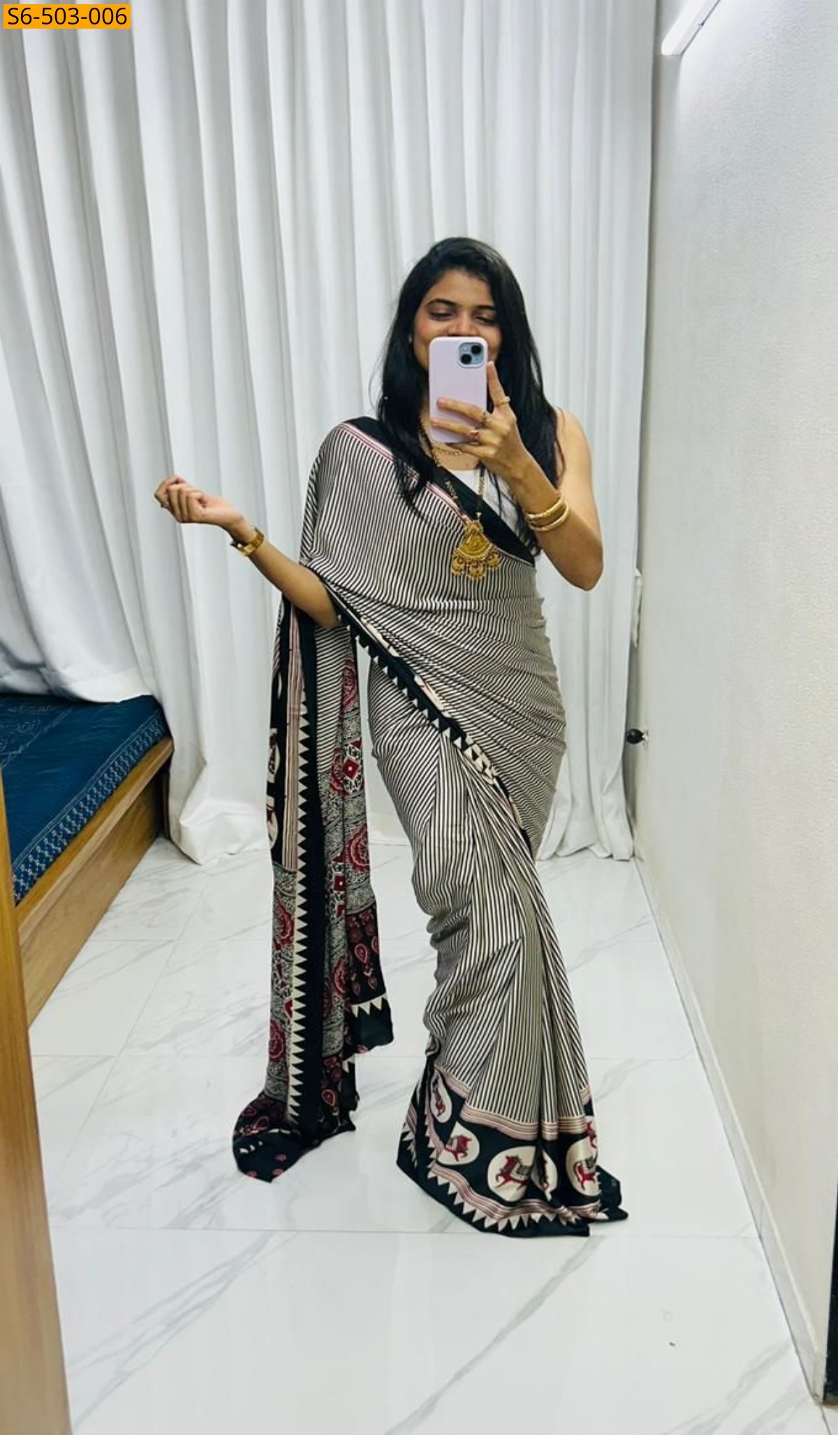 Black Fancy  Gajji Soft  Silk saree