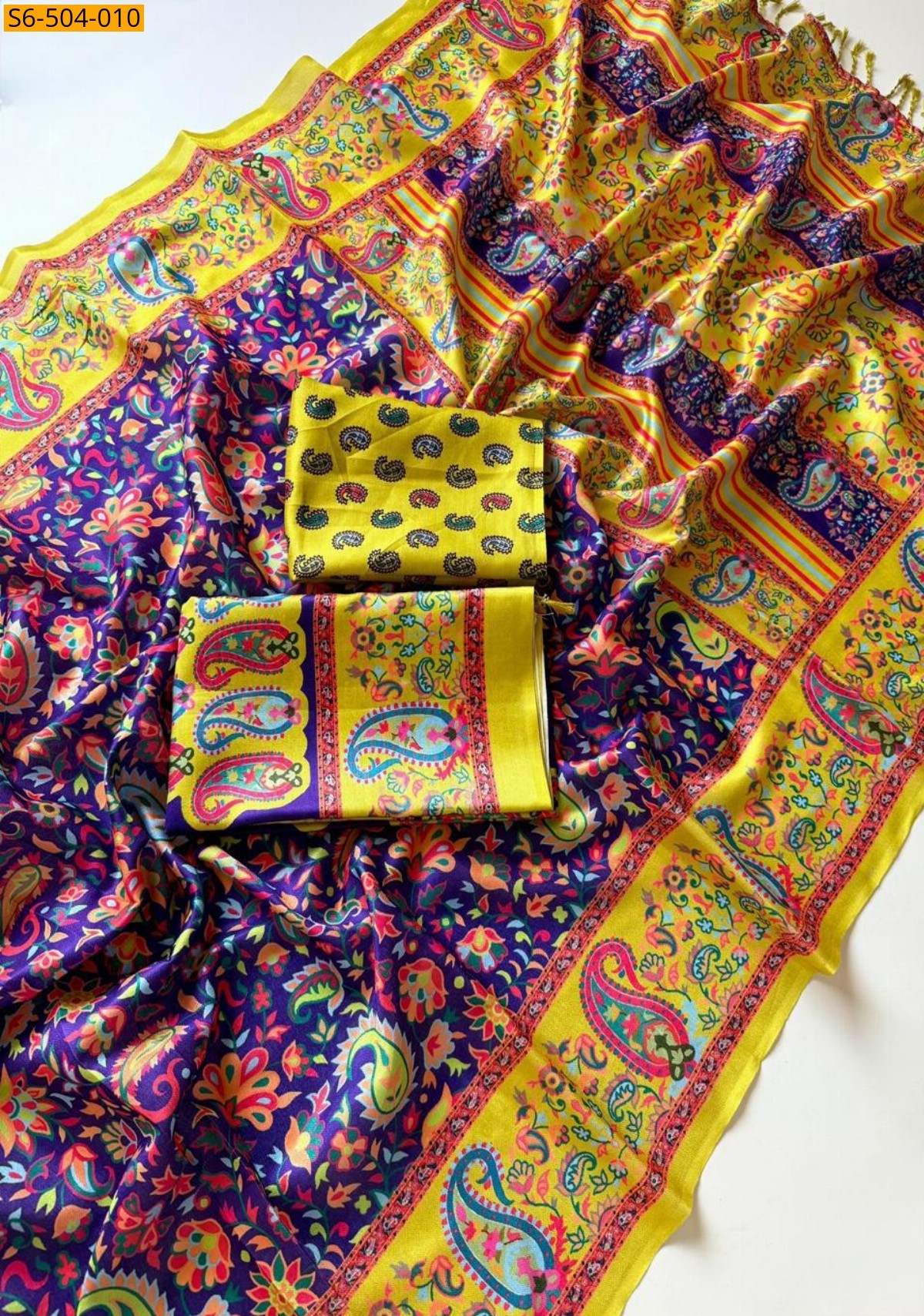 Violet Fancy Soft Pashmina Silk saree