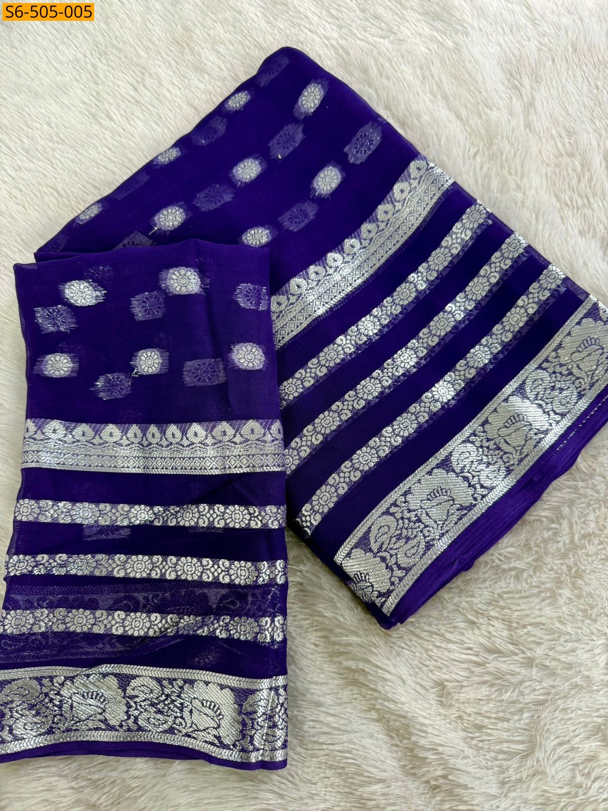 Violet Fancy Viscose Georgette saree