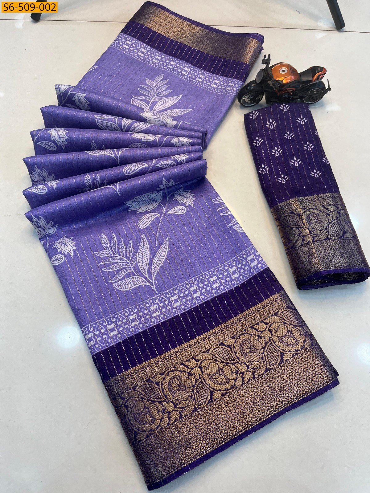 Lavender Fancy Rekko Silk Sarees