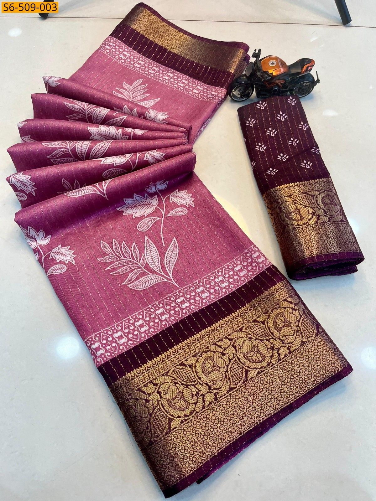 Light Pink Fancy Rekko Silk Sarees