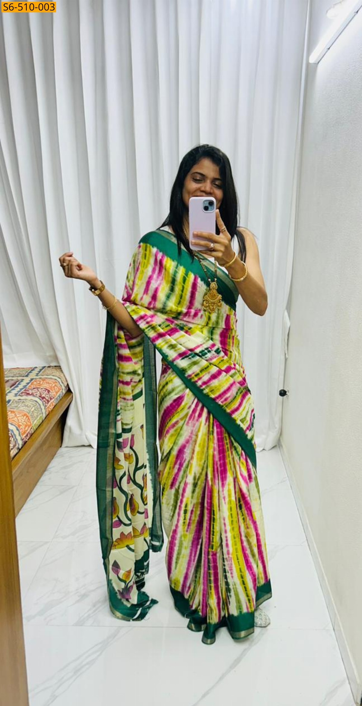 Multi Color Fancy Mul Mul Cotton Saree