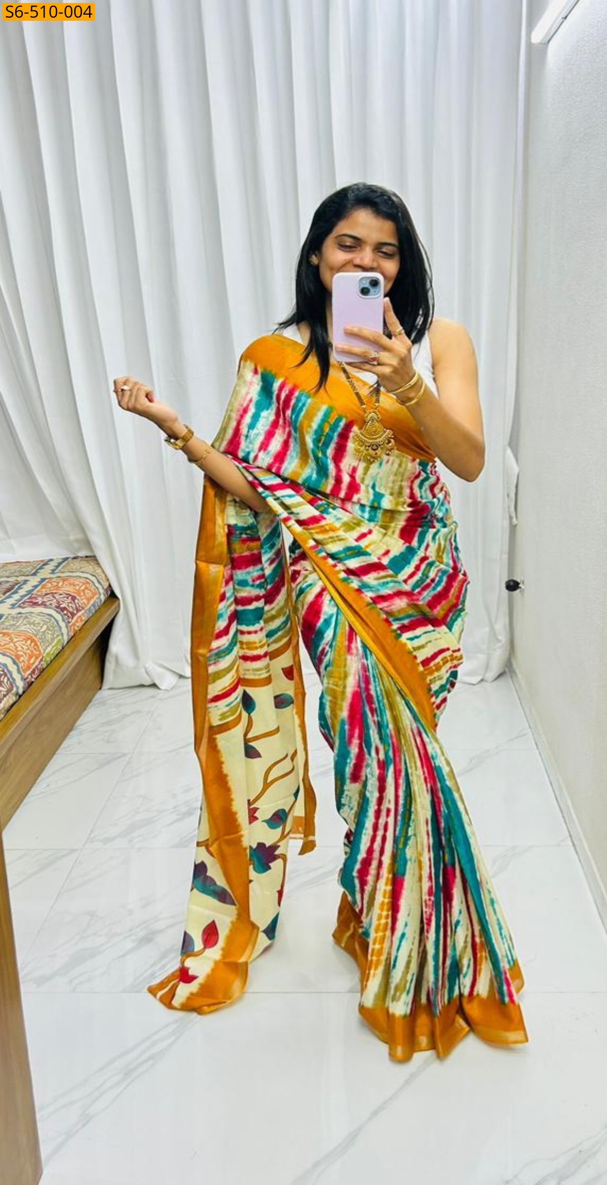 Multi Color Fancy Mul Mul Cotton Saree
