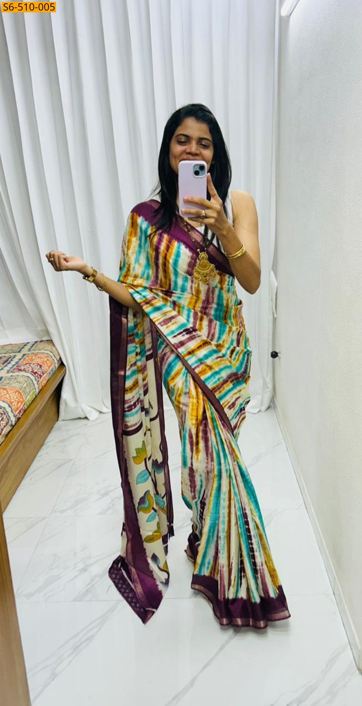 Multi Color Fancy Mul Mul Cotton Saree