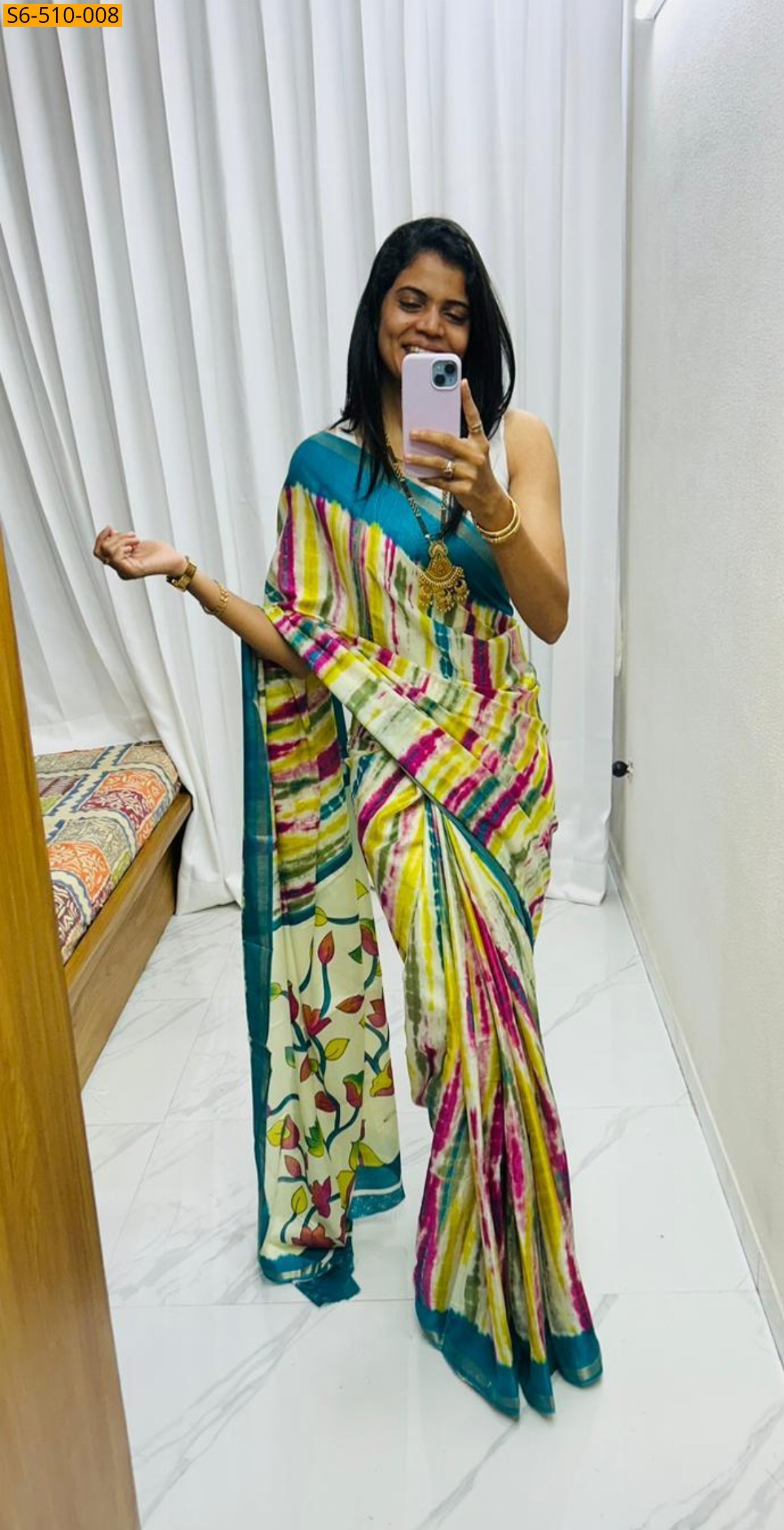 Multi Color Fancy Mul Mul Cotton Saree