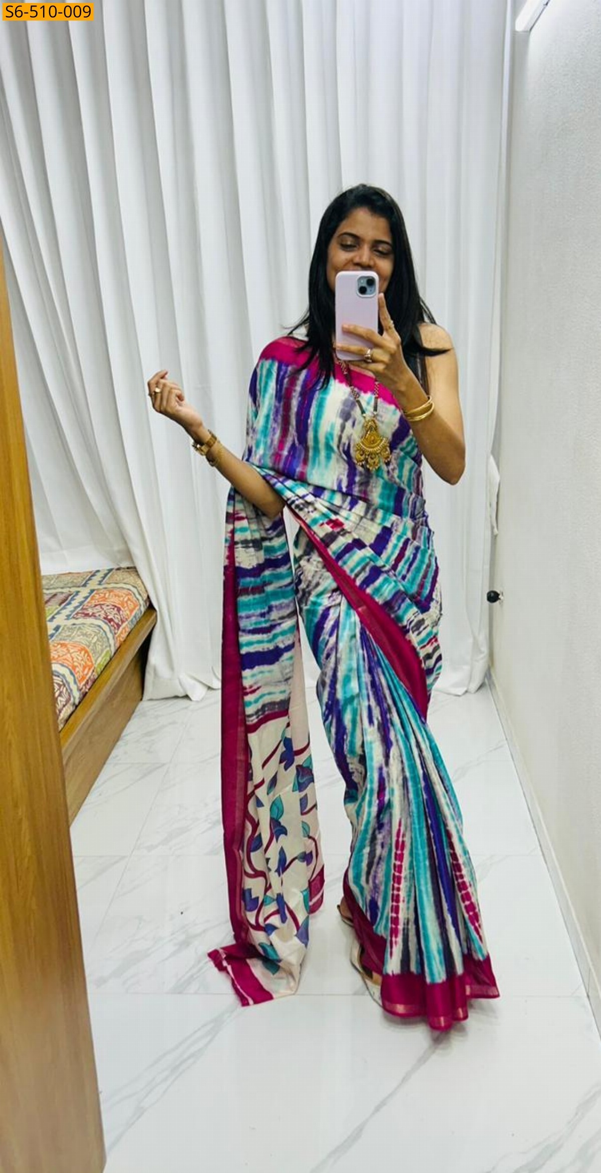 Multi Color Fancy Mul Mul Cotton Saree