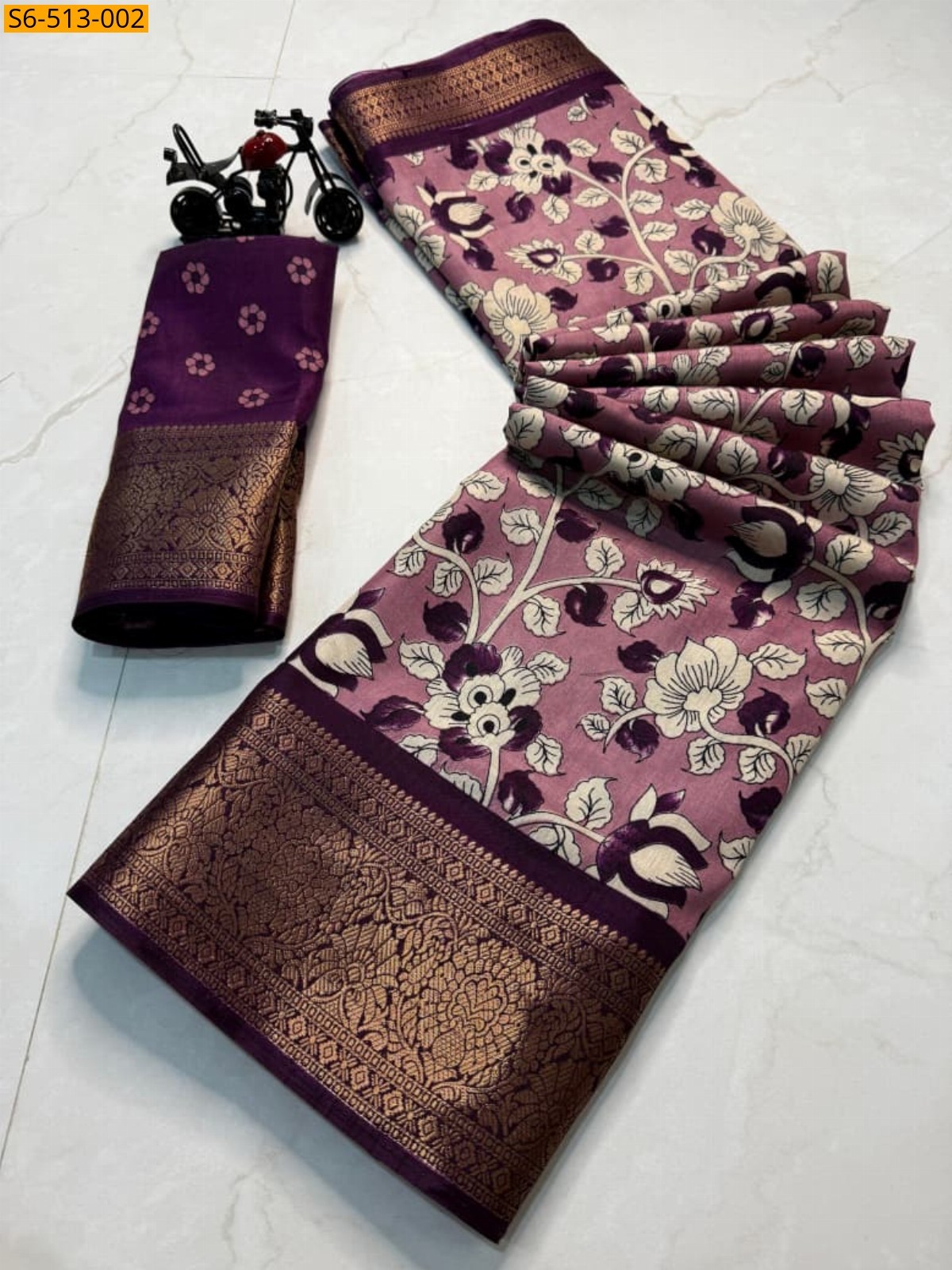 Pink Fancy Dola Silk Saree