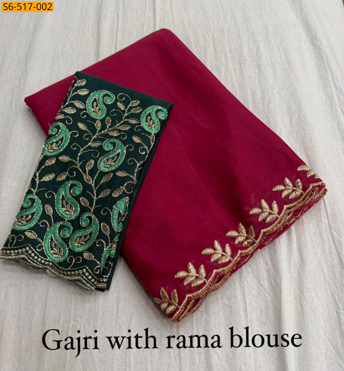 Gajri Fancy Georgette Saree