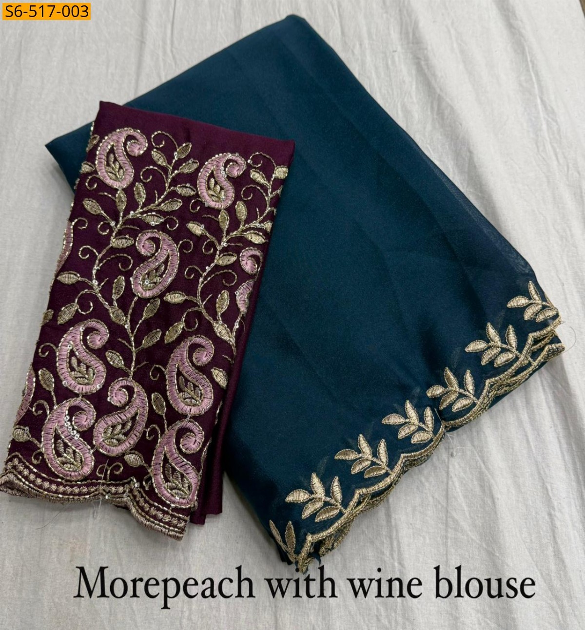 Morpitch Fancy Georgette Saree