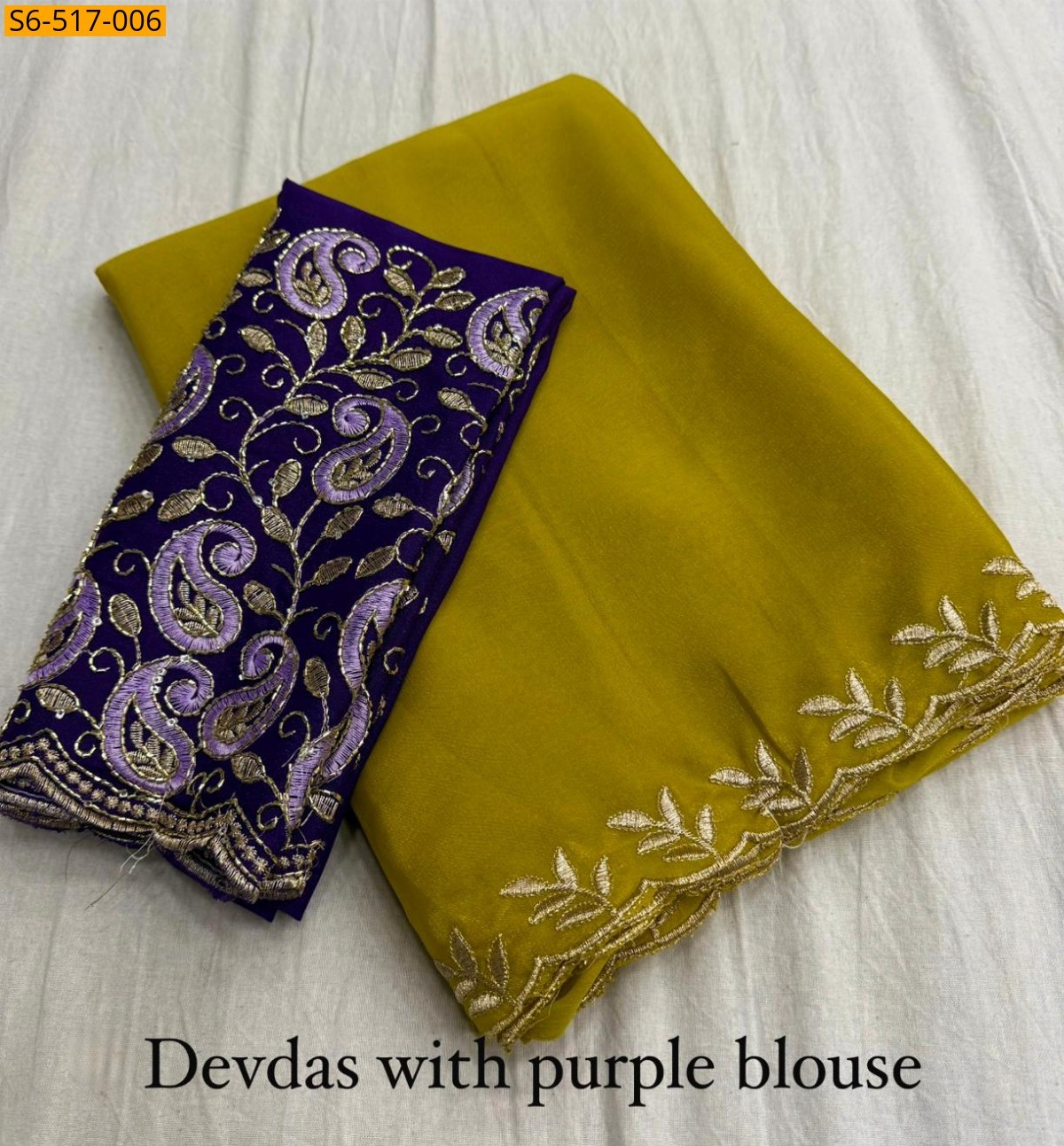 Olive green Fancy Georgette Saree