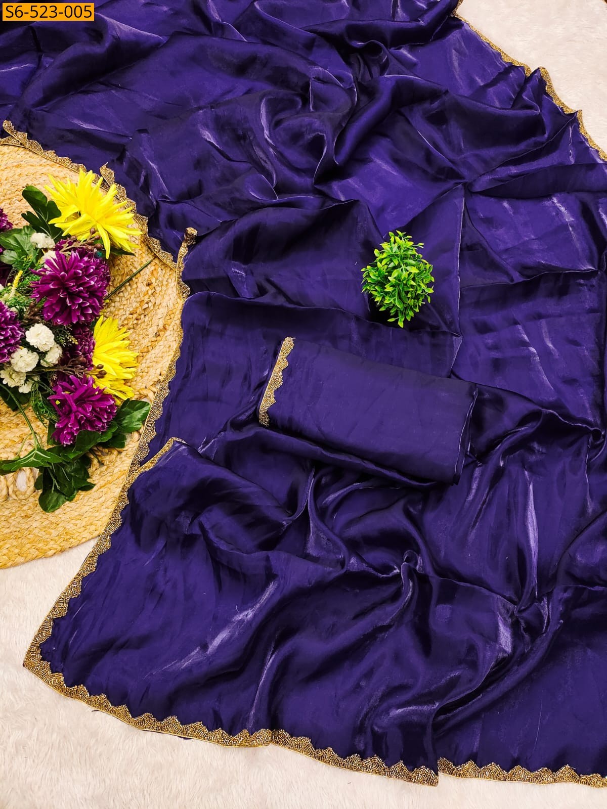 Violet Fendy Crush Sarees