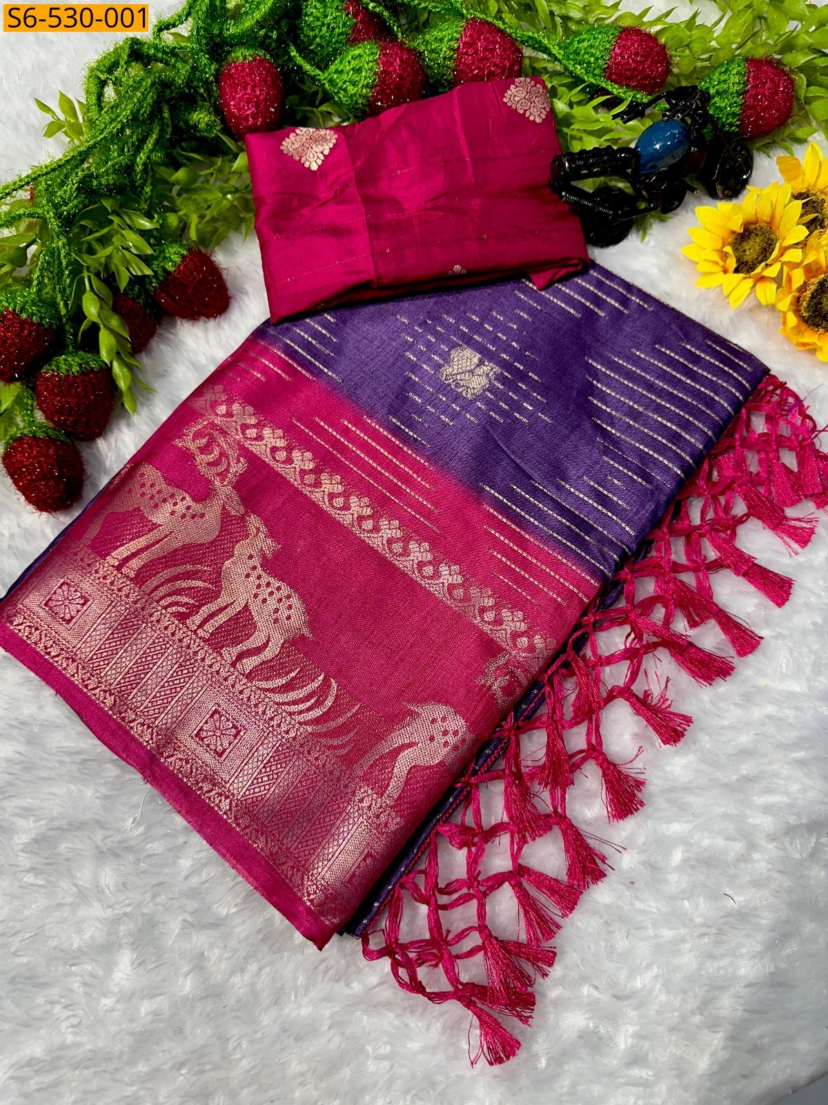 Purple Fancy Mysore silk saree