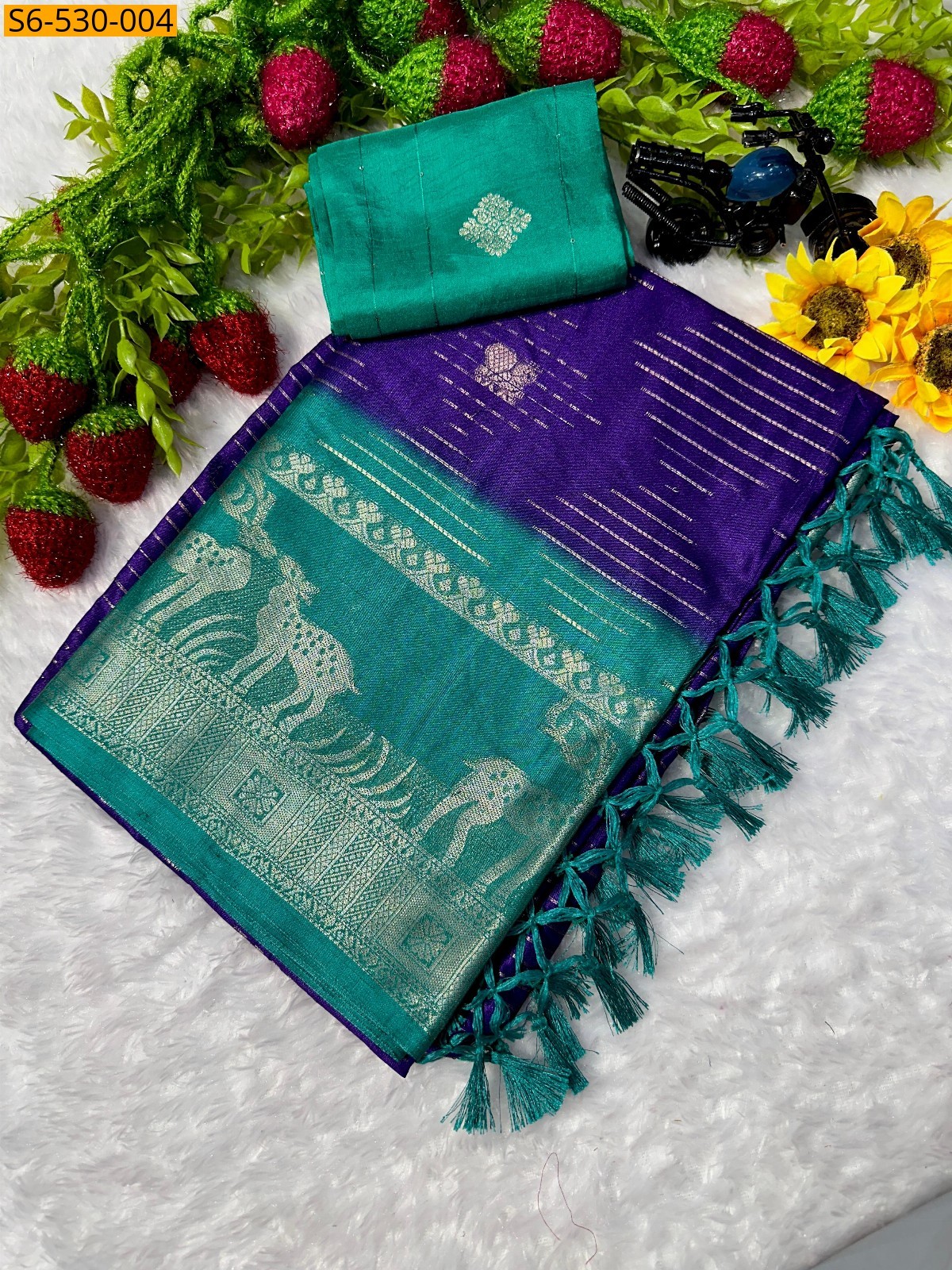 Violet Fancy Mysore silk saree