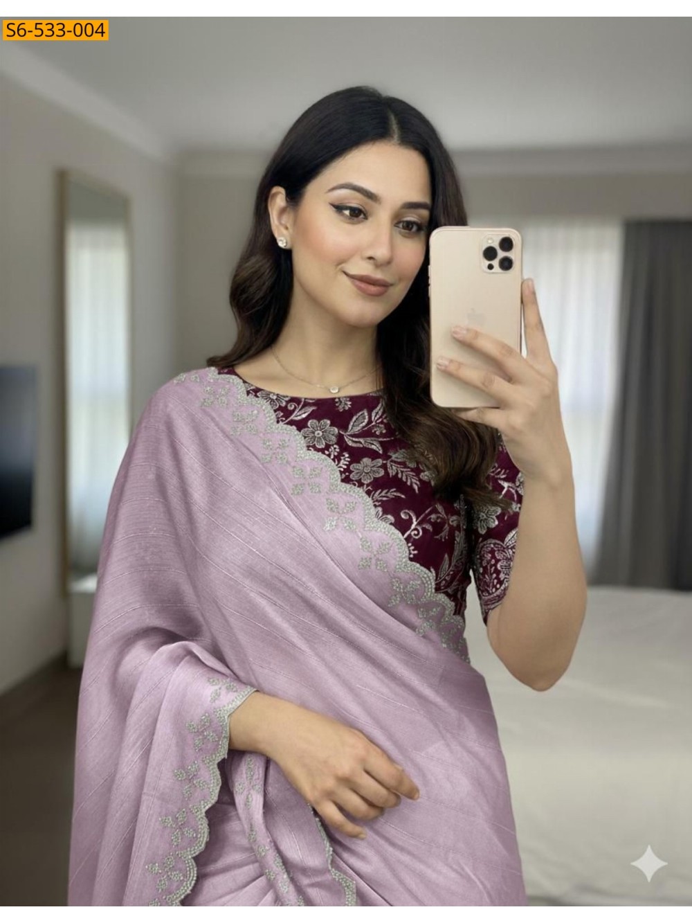 Lavender Fancy Moss Chiffon saree Lavender Fancy Moss Chiffon saree