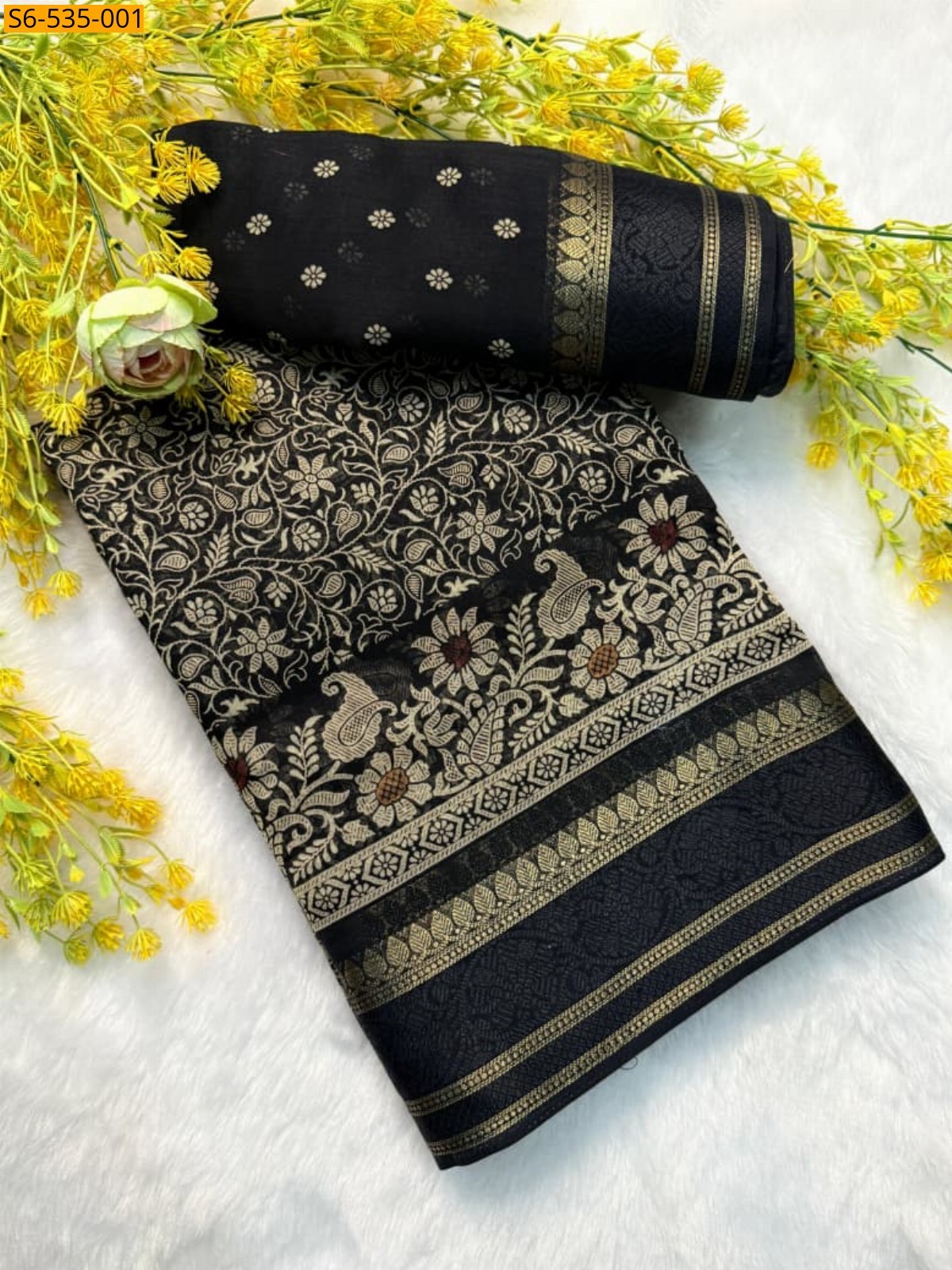 Black Fancy Soft silk sarees