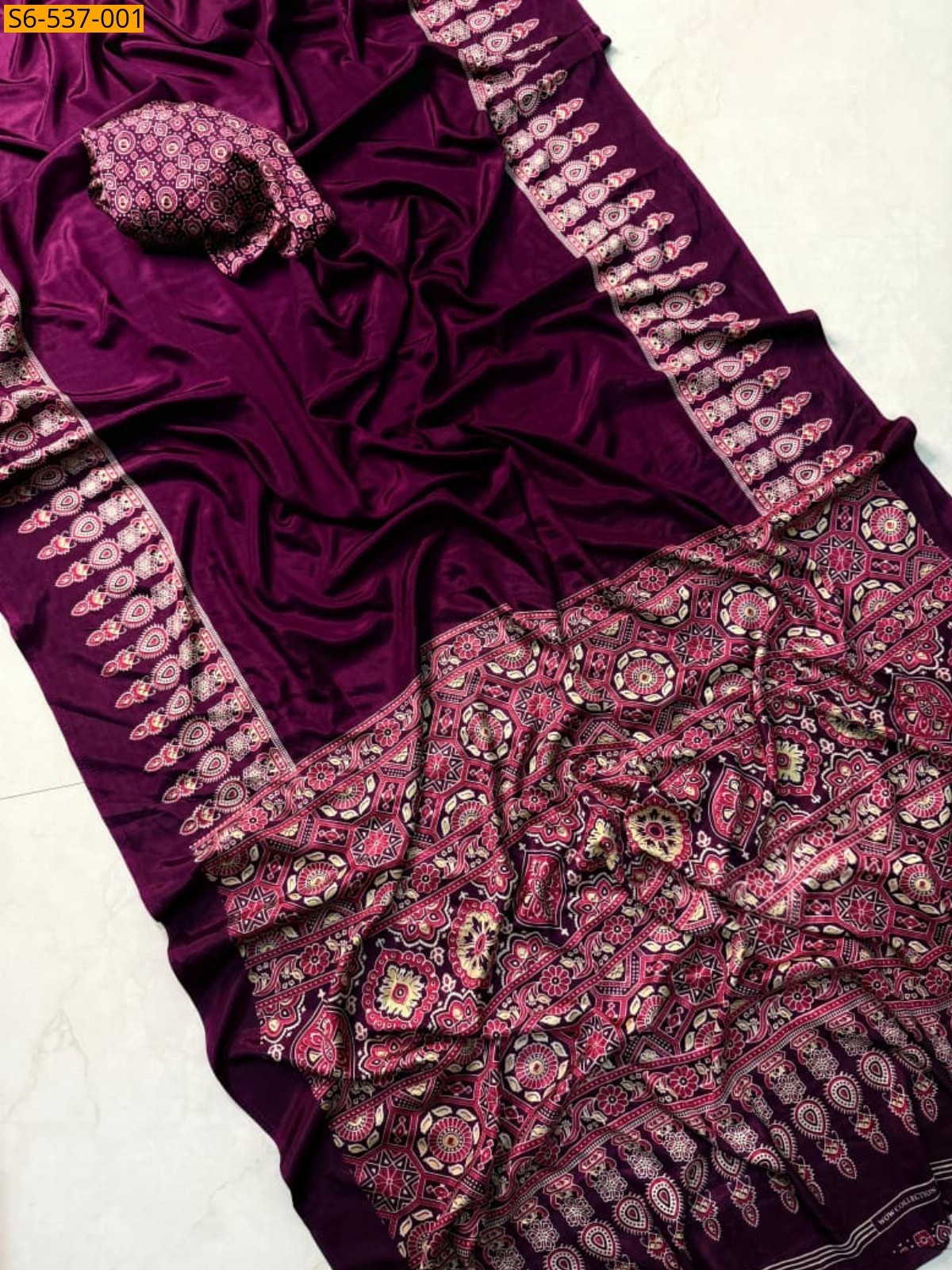 Wine Fancy Gajji silk sarees