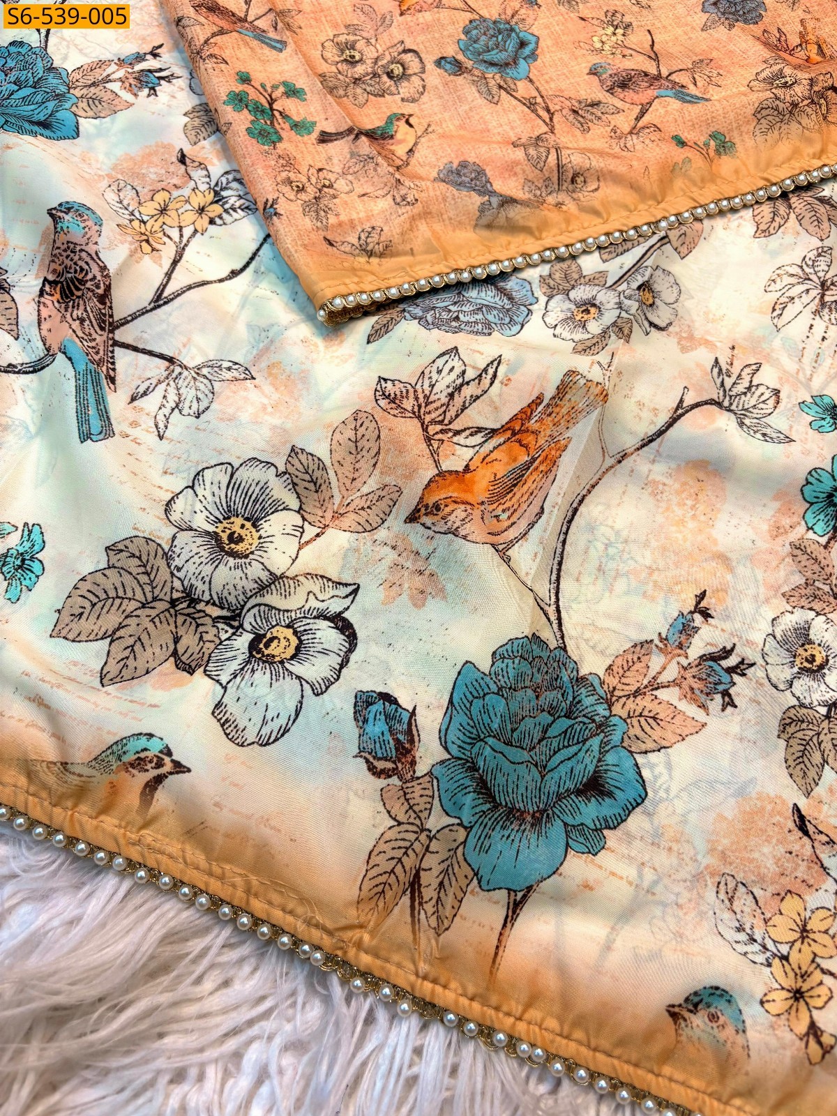 Orange Fancy Glass tissue sarees