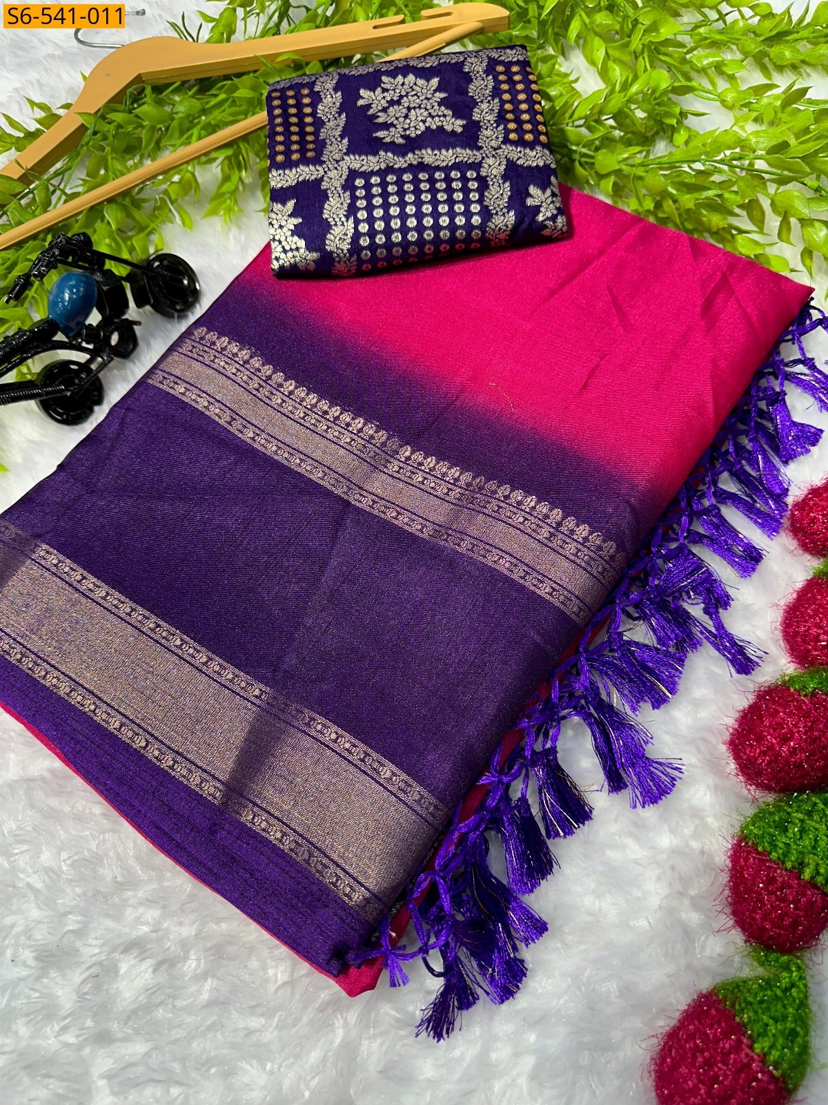 Pink Fancy Dola silk Sarees