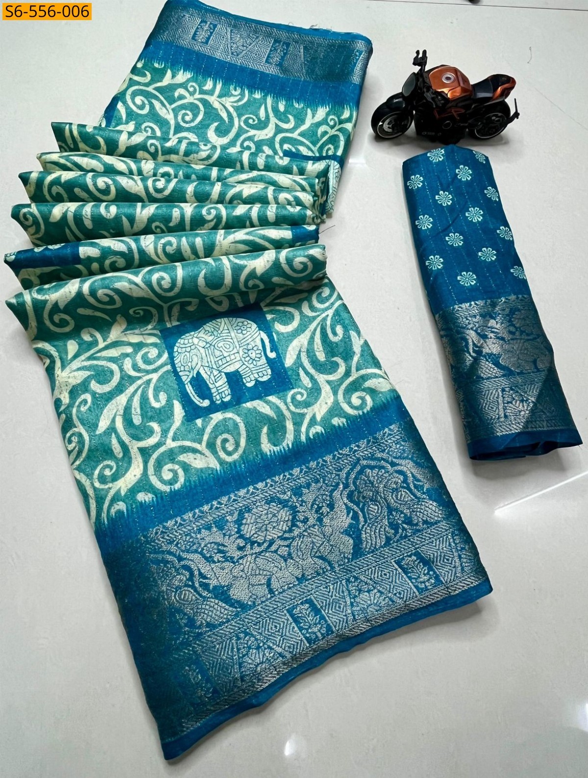 Green Rekko silk Saree