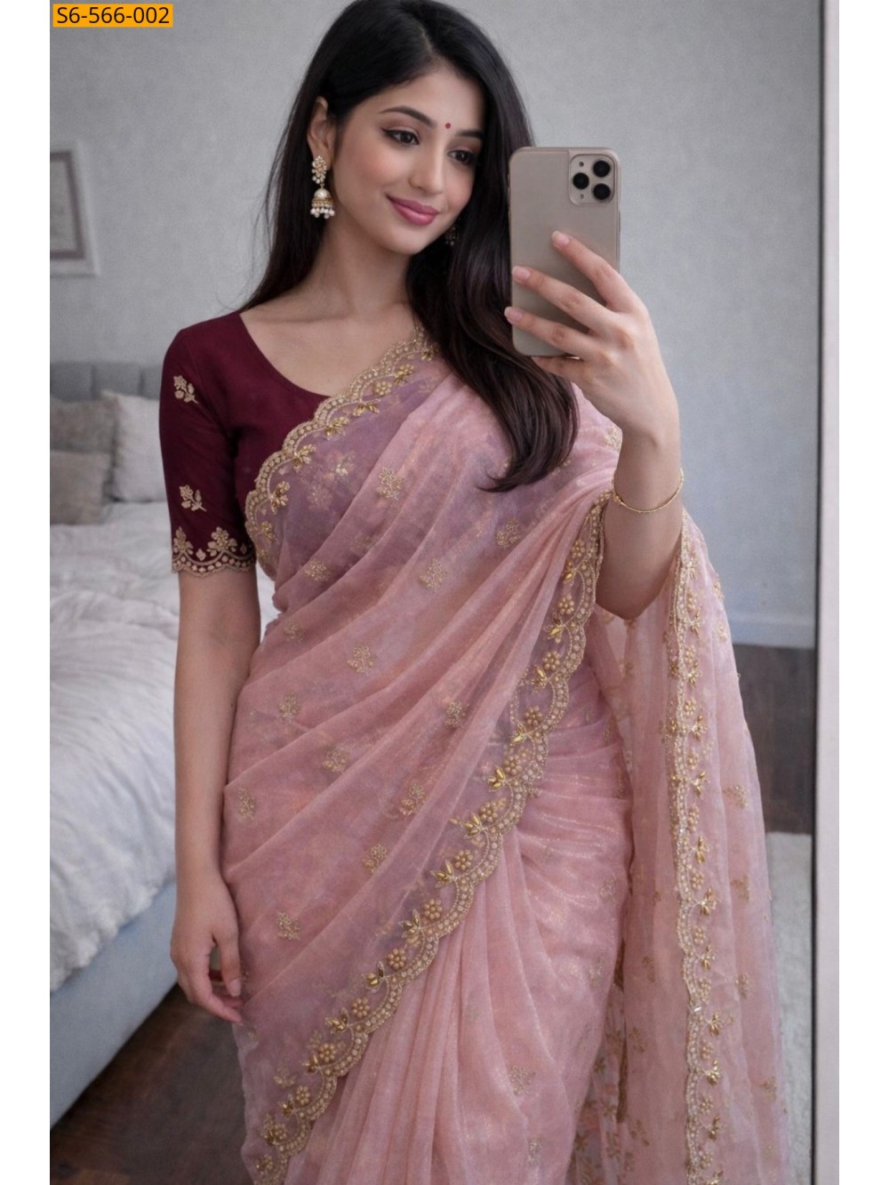 Soft twills organza saree