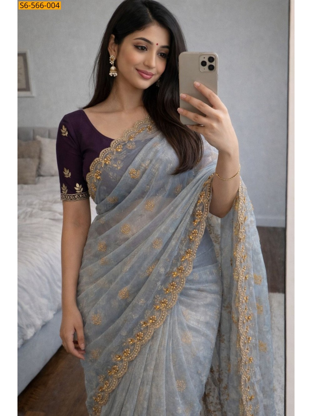 Soft twills organza saree