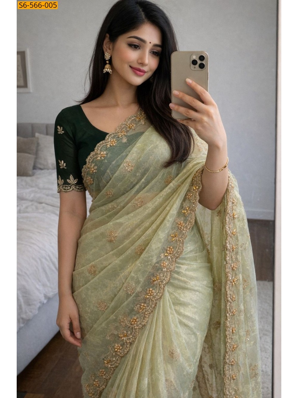 Soft twills organza saree