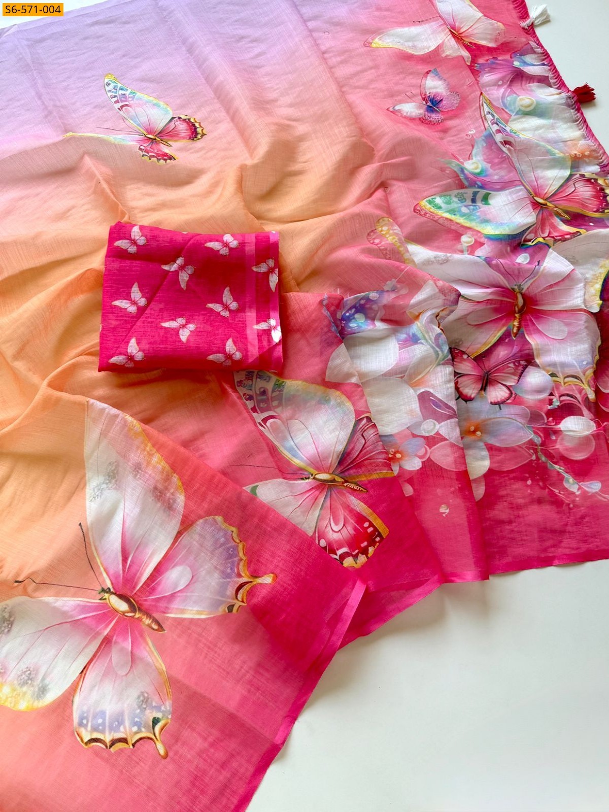 Fancy Soft Linen Saree