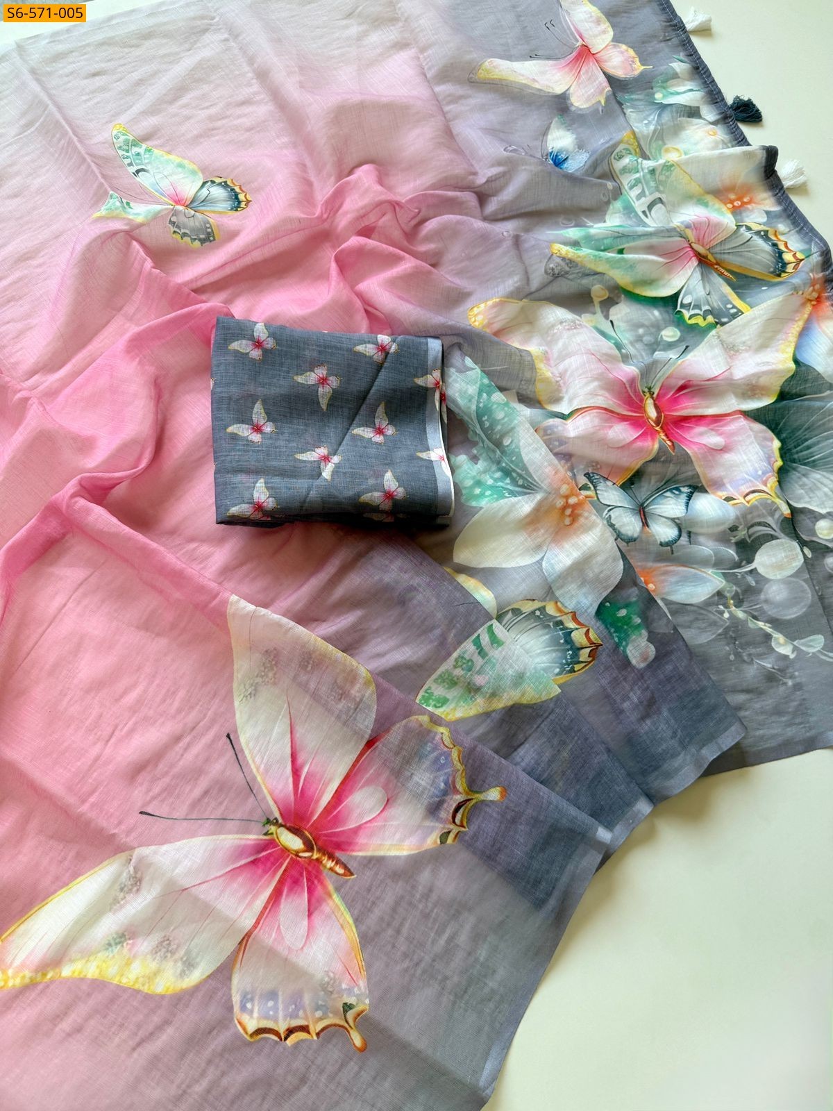 Fancy Soft Linen Saree