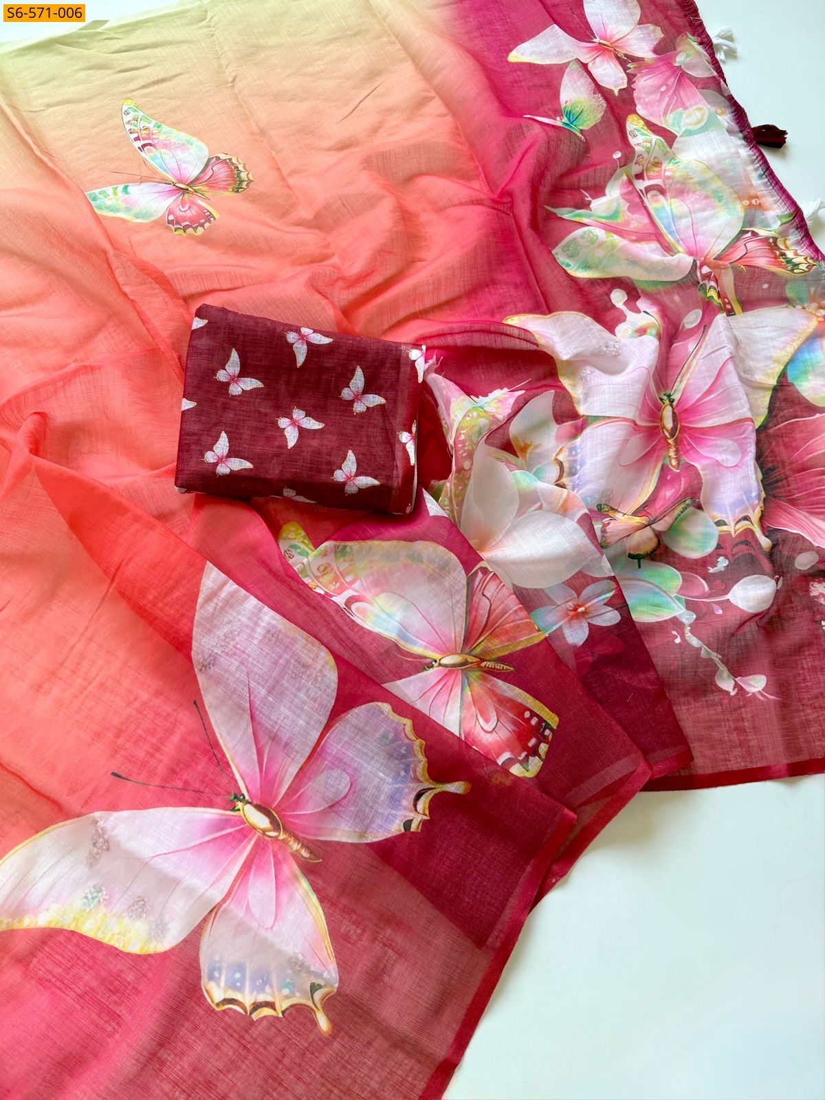 Fancy Soft Linen Saree