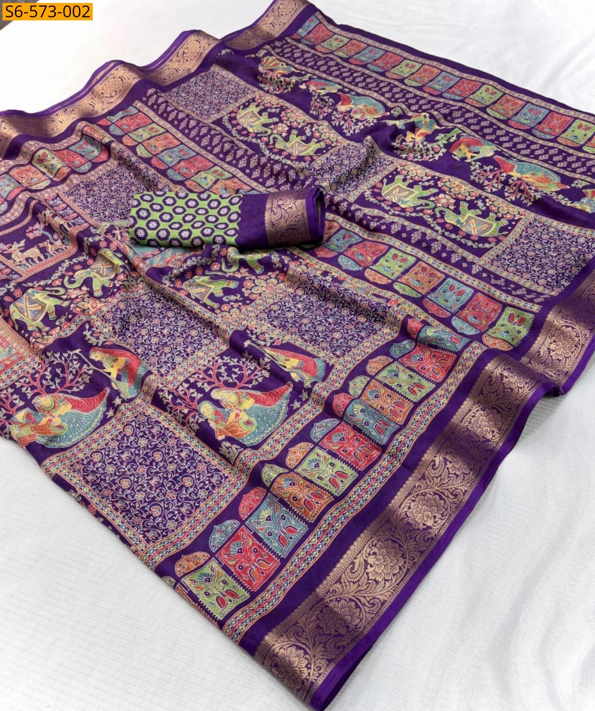 Purple Fancy Marshmellow saree