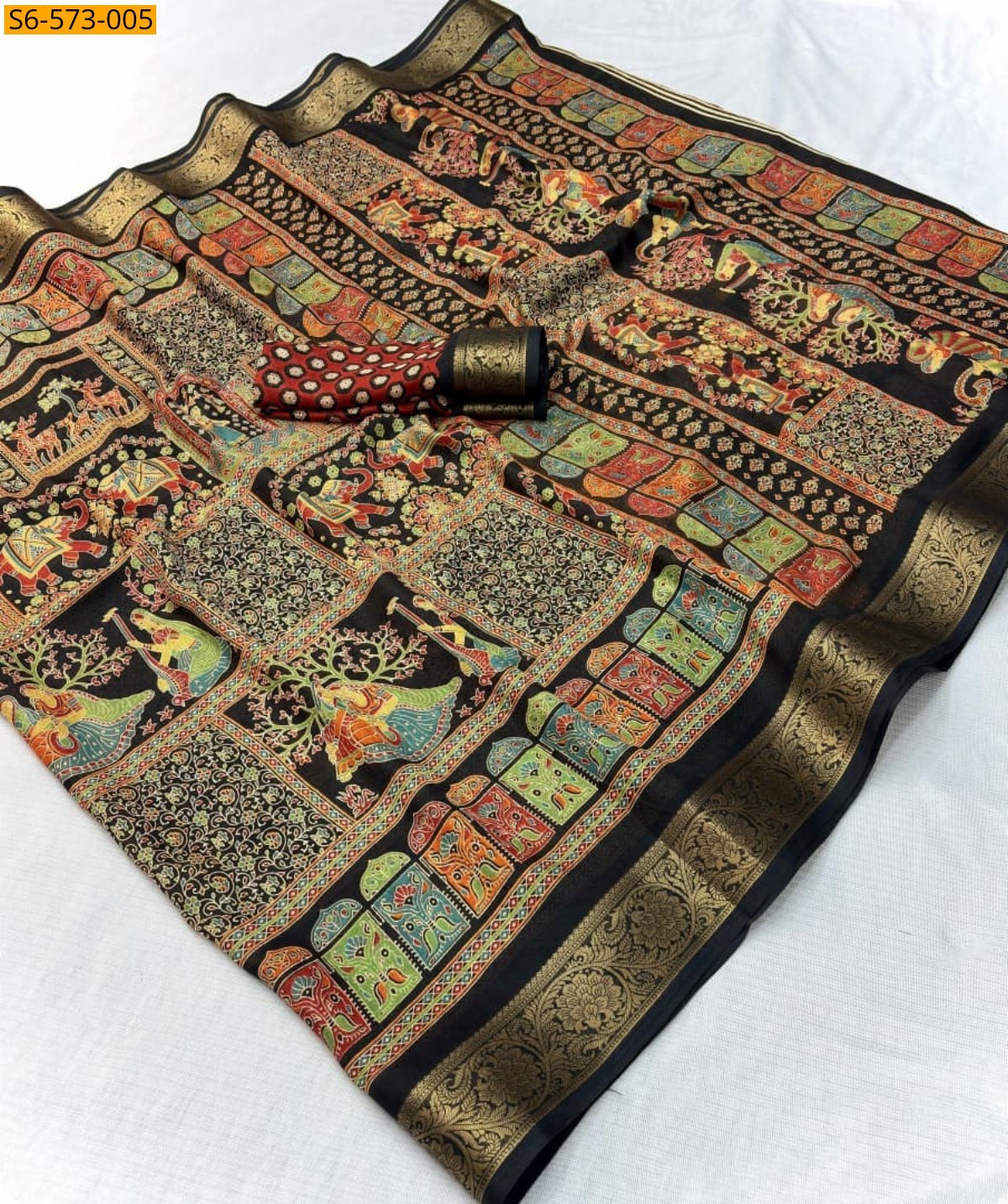 Black Fancy Marshmellow saree