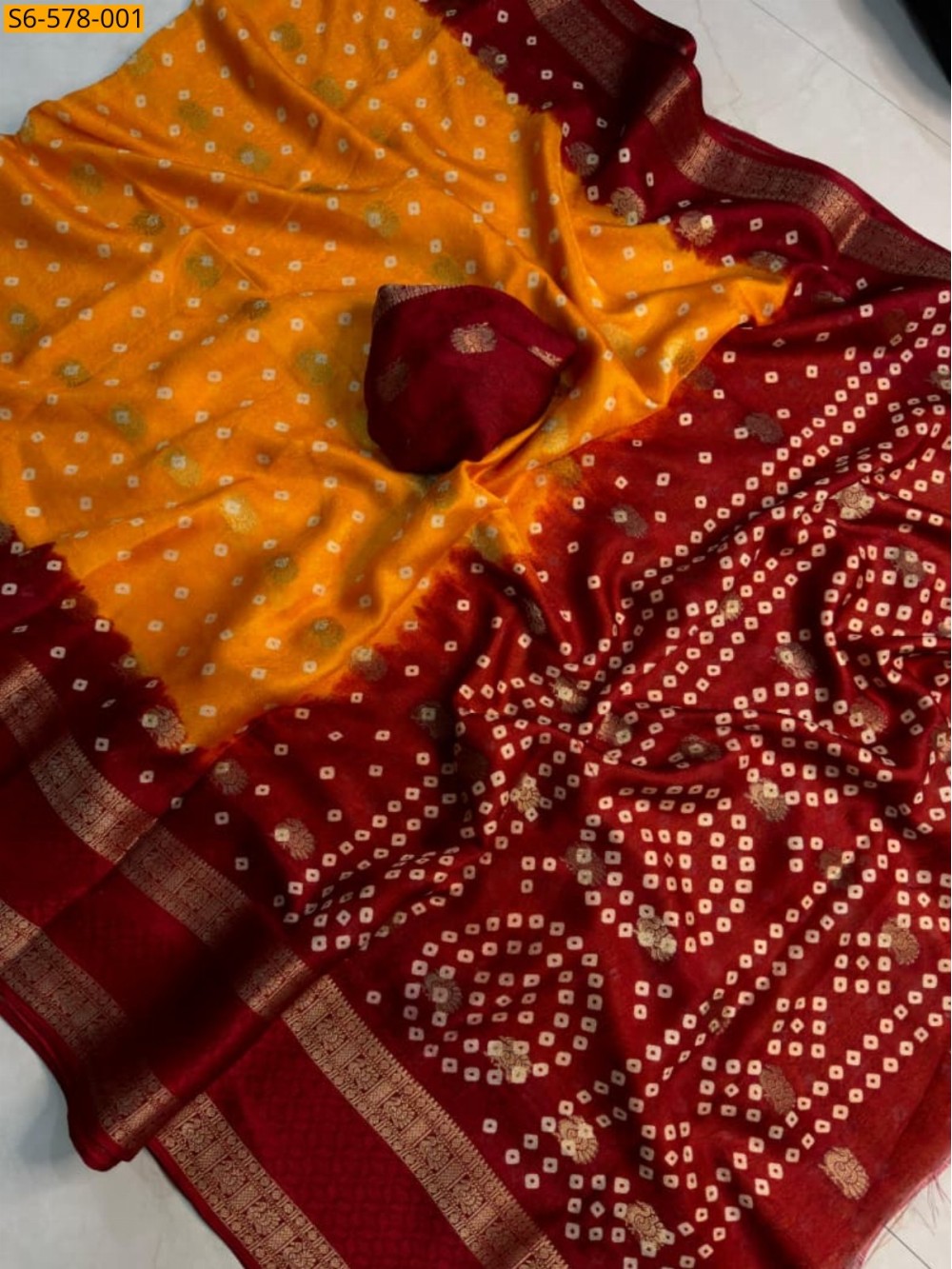 Heavy marshmelon saree