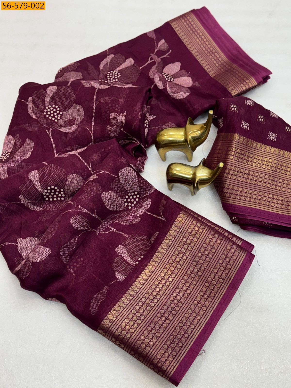 Maroon Fancy Marshmellow Saree