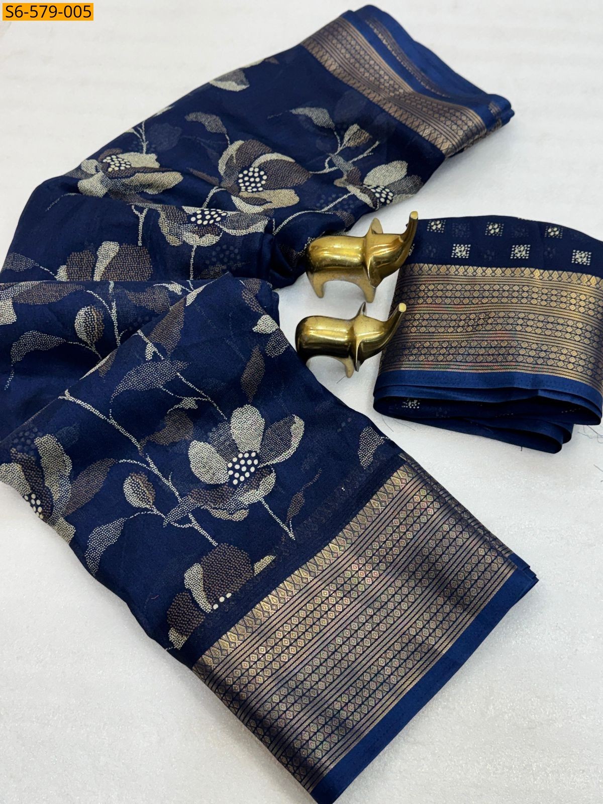Blue Fancy Marshmellow Saree