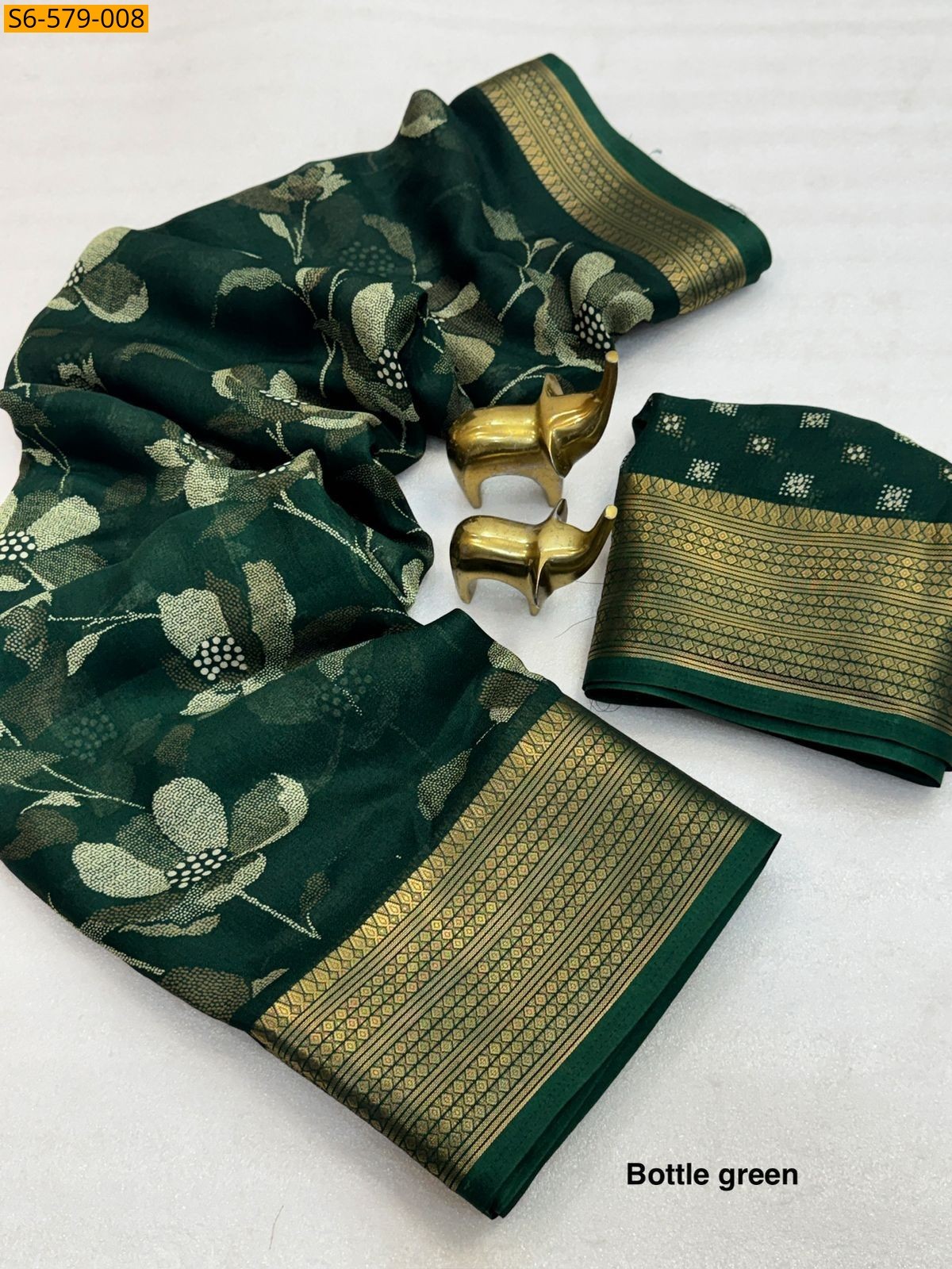Green Fancy Marshmellow Saree