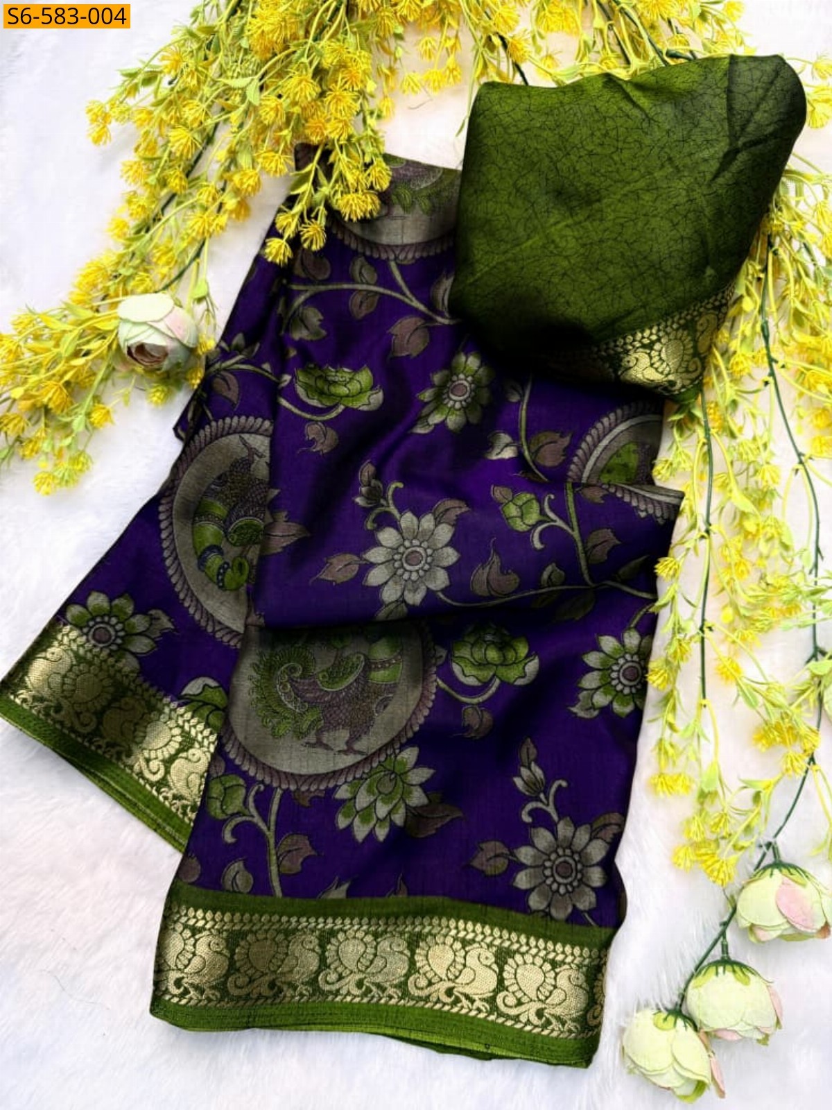 Violet Soft dola silk Sarees