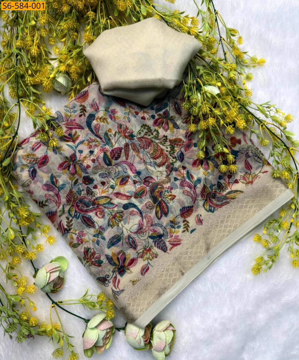 Multi Color Organza silk Sarees