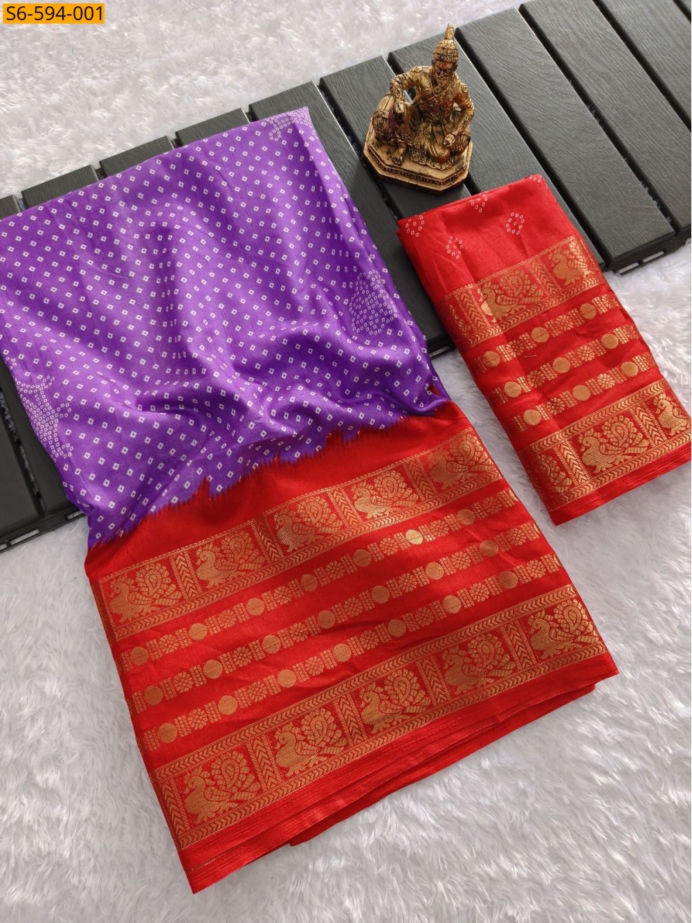 Heavy matka silk saree 