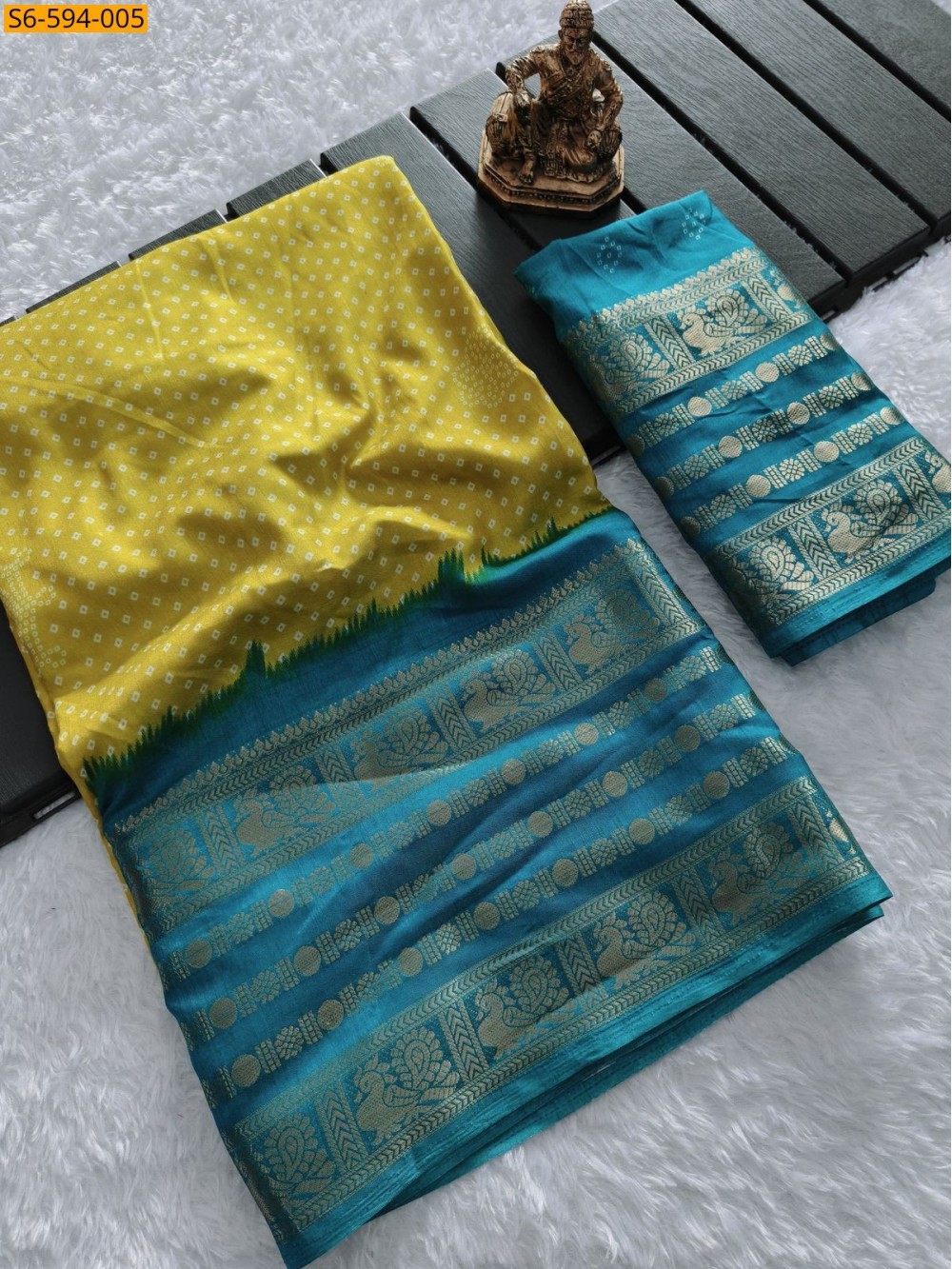 Heavy matka silk saree 