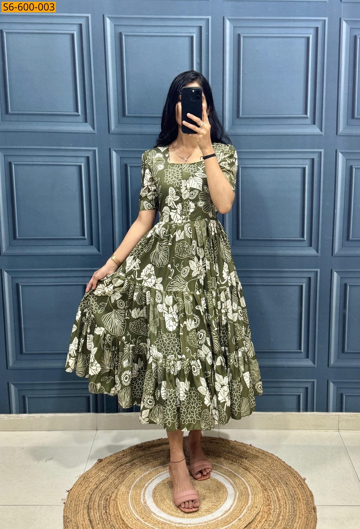 Green Muslin Cotton Kurti