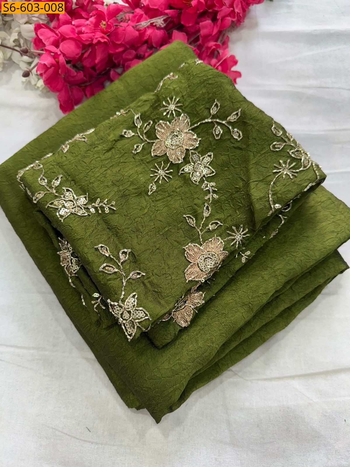 Green Crush Rangoli Saree