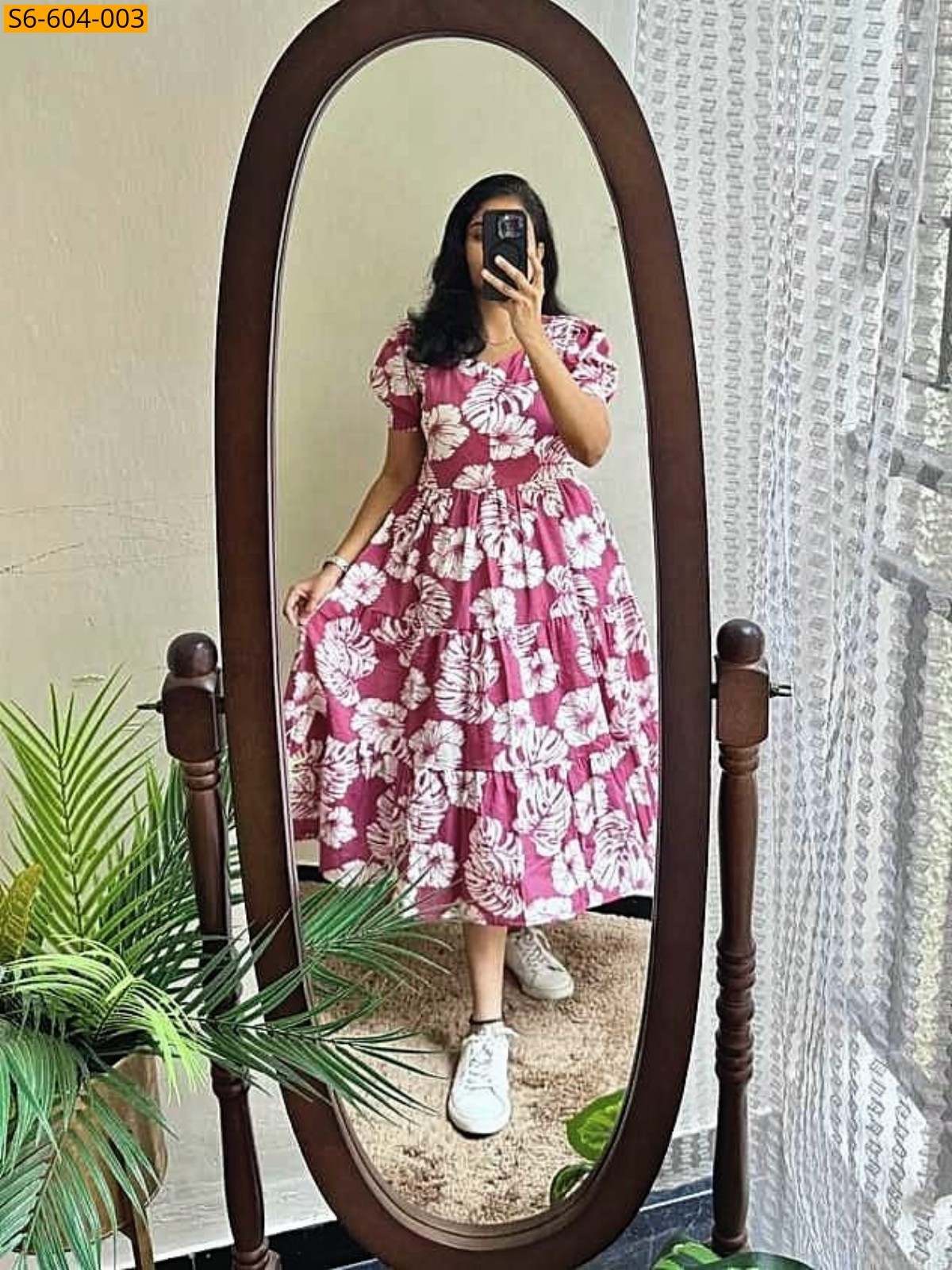 Pink Rayan Cotton Gown