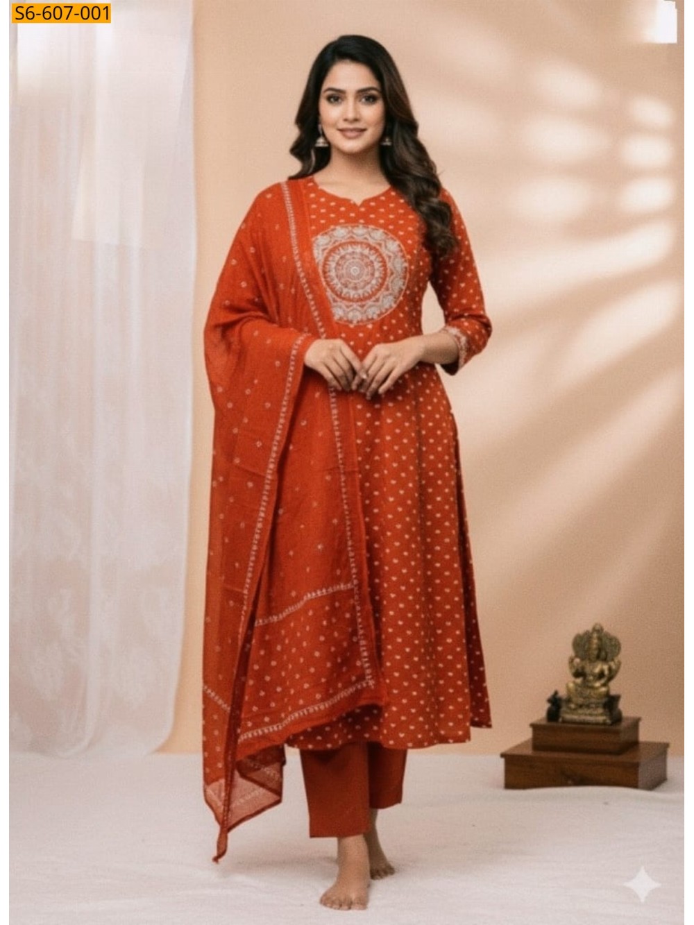 Cotton kurti pant duppatta set