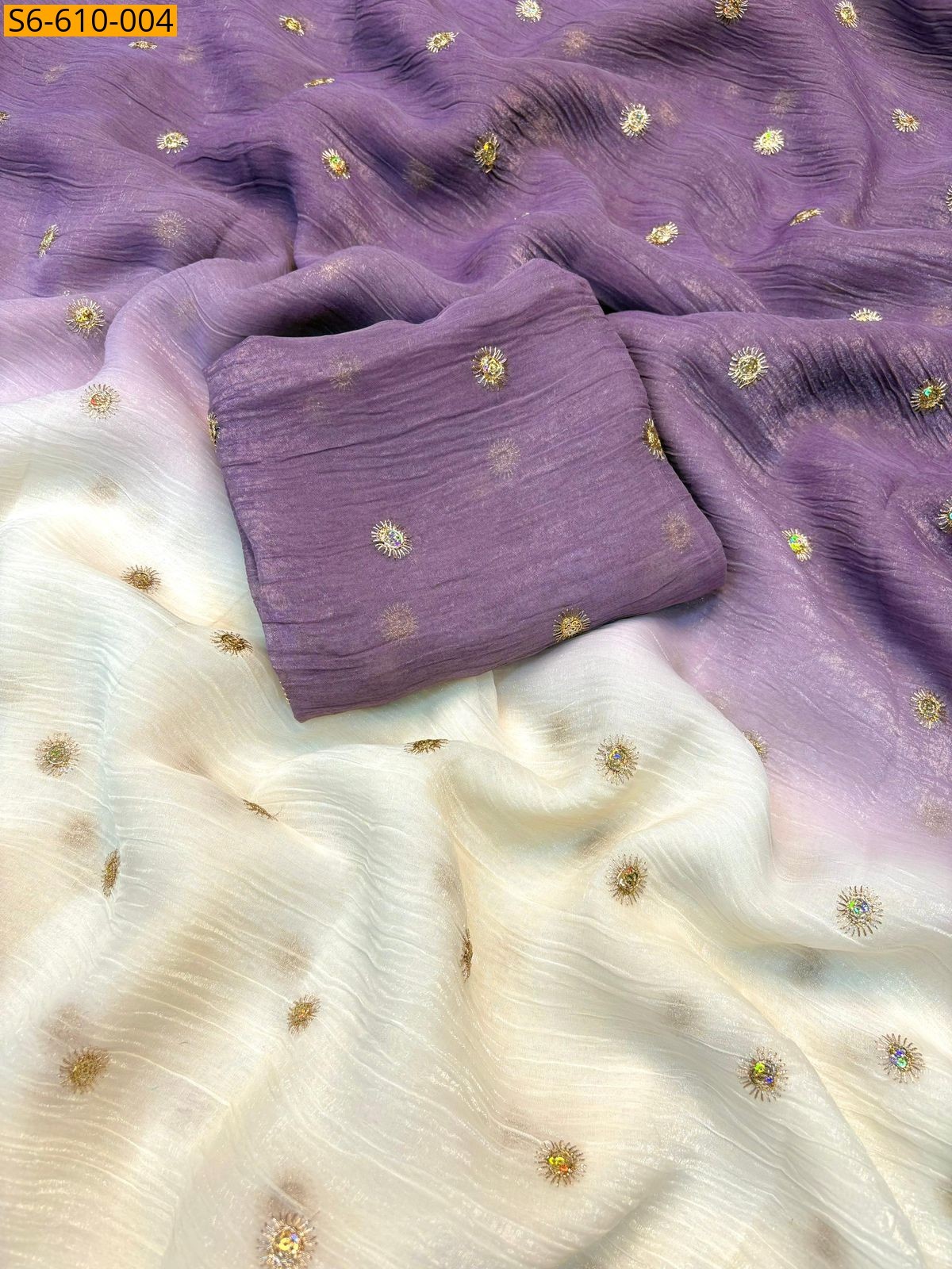 Purple Party wear shaded sarees