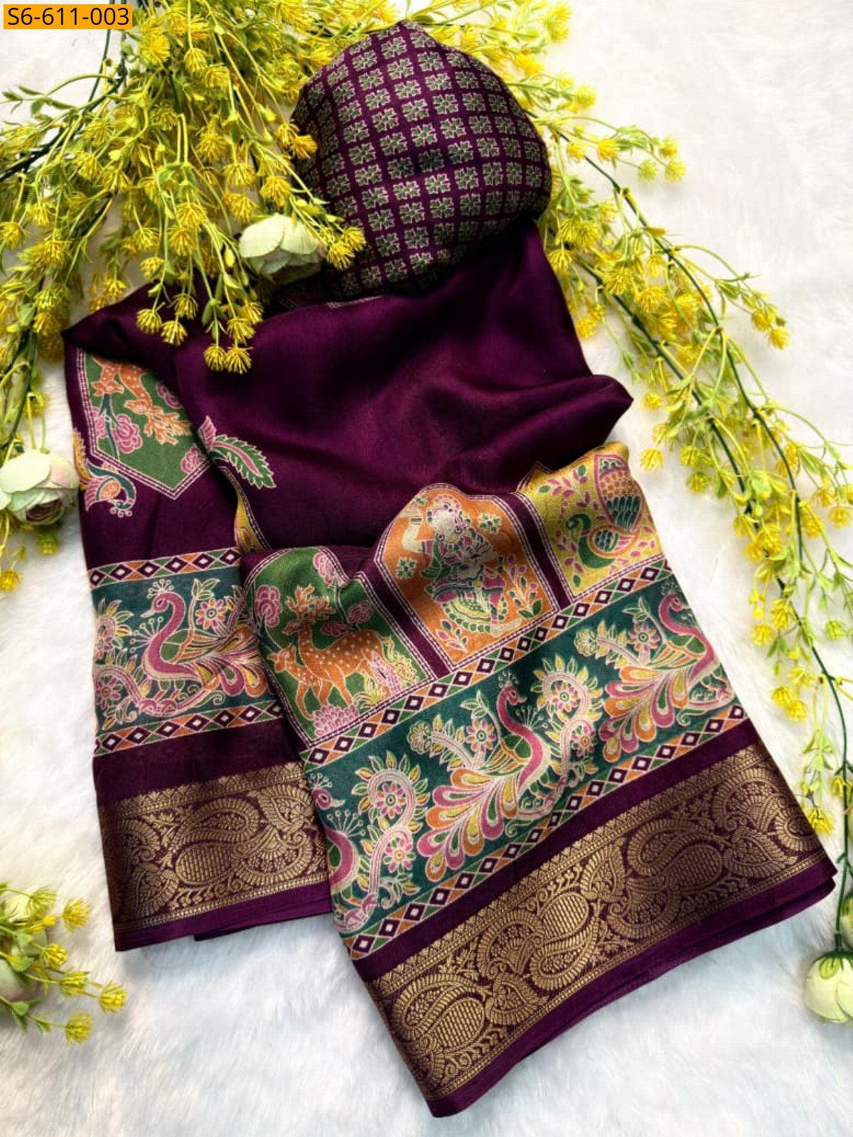 Wine Fancy marshmellow sarees